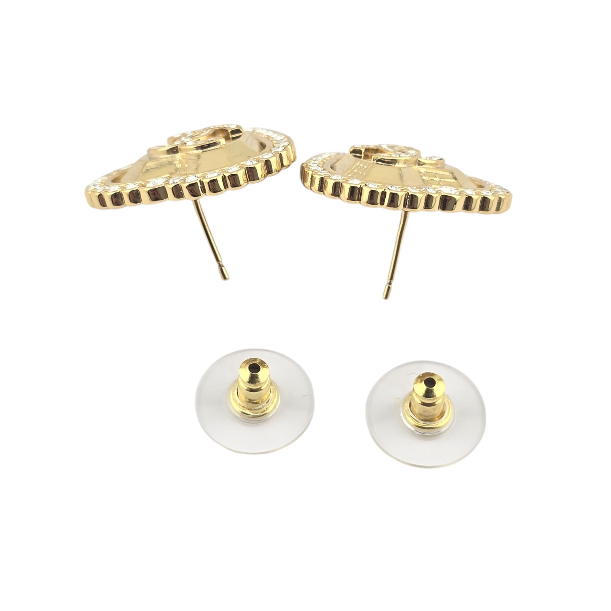 Chanel CC Gold Pendant Heart Earrings 2025 CHANEL