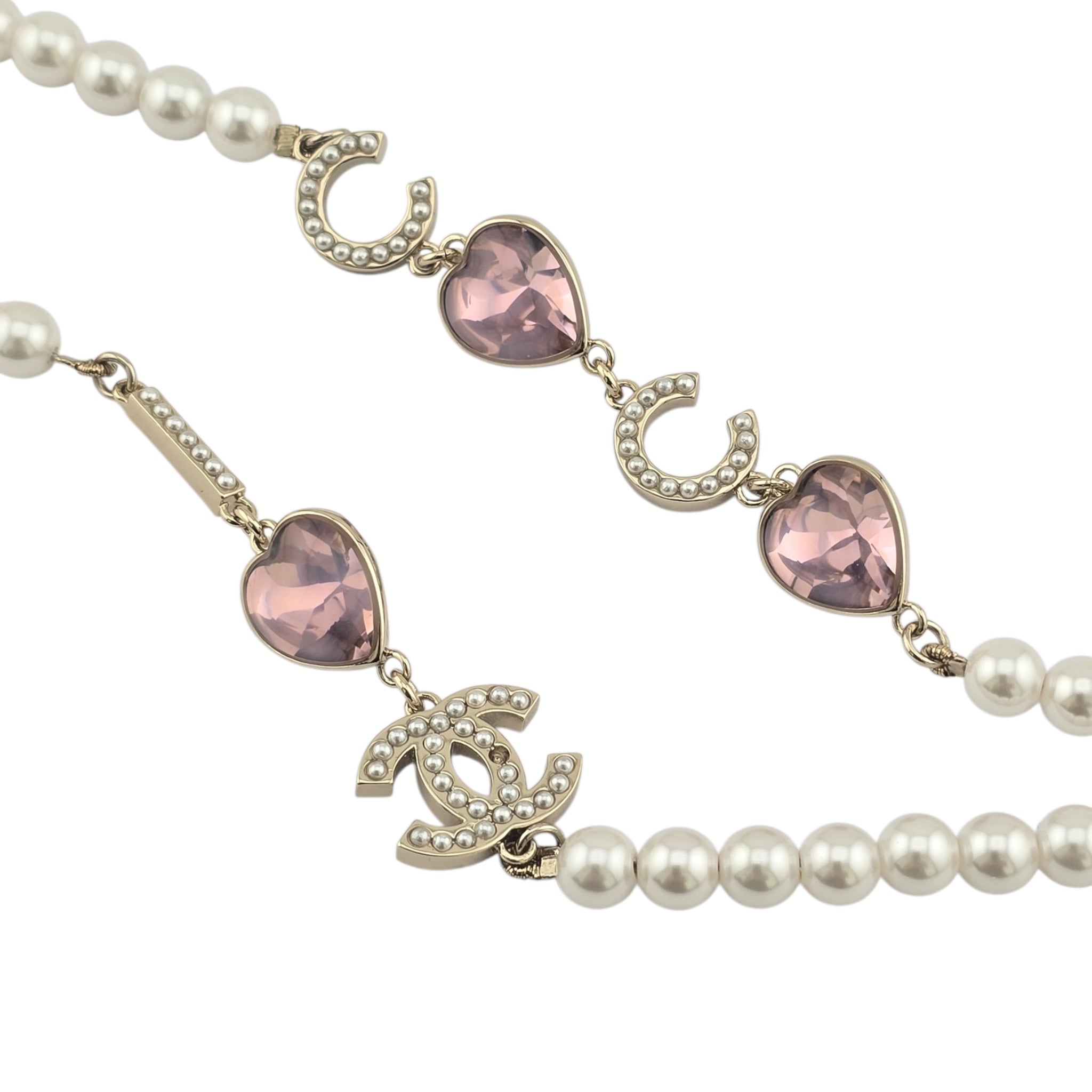 Chanel CC Coco Love Long Pearl Necklace 2022 CHANEL