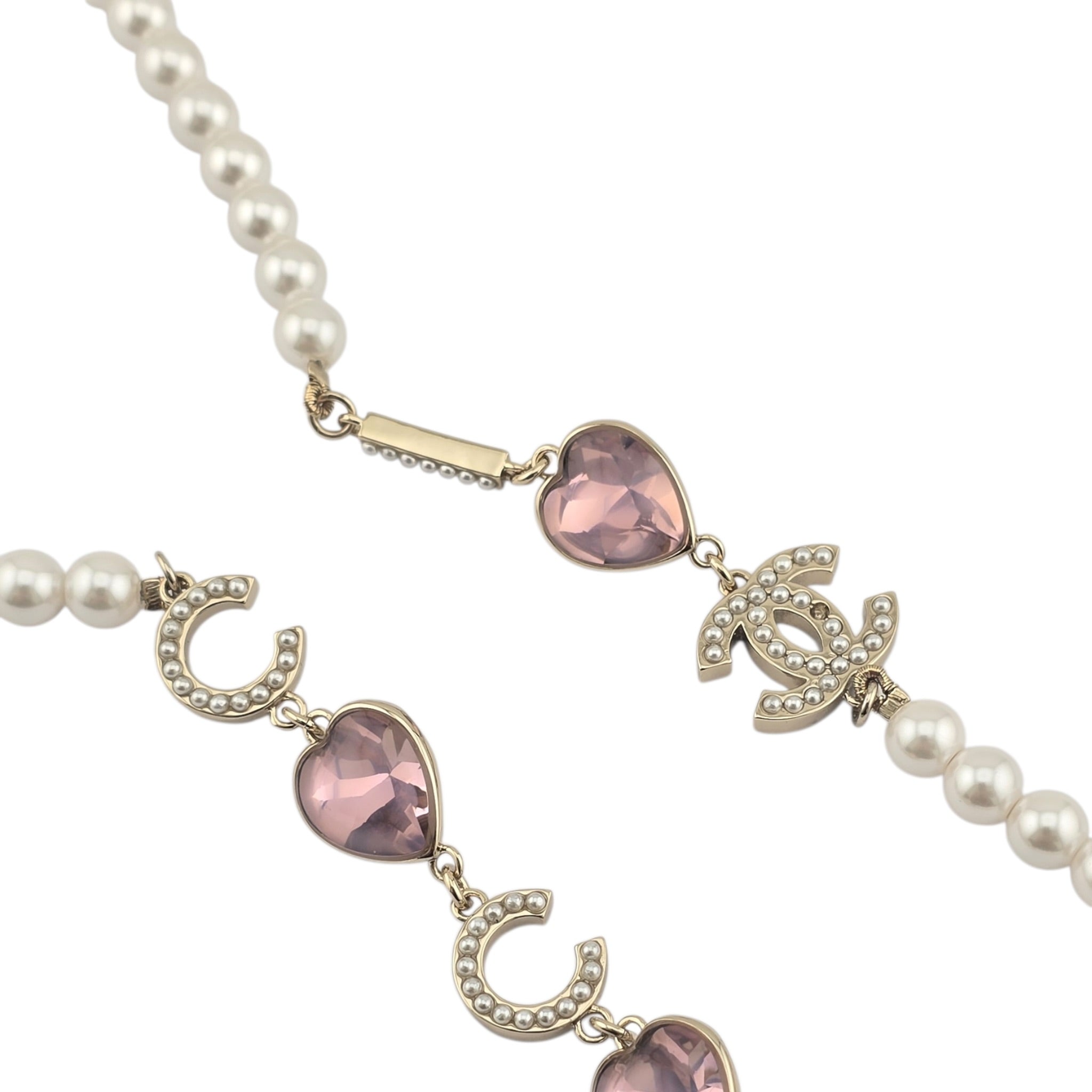 Chanel CC Coco Love Long Pearl Necklace 2022 CHANEL