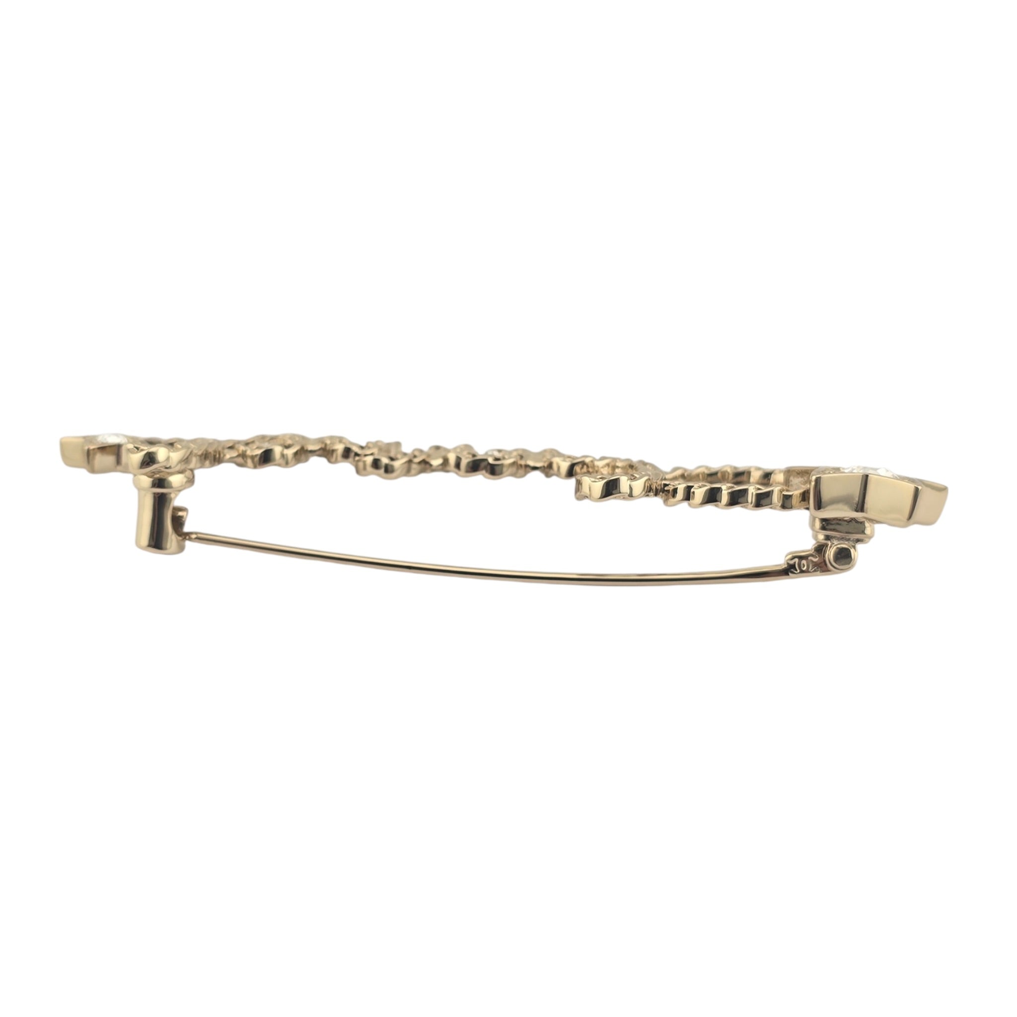 Chanel Letters Gold Crystal Brooch 2025 CHANEL