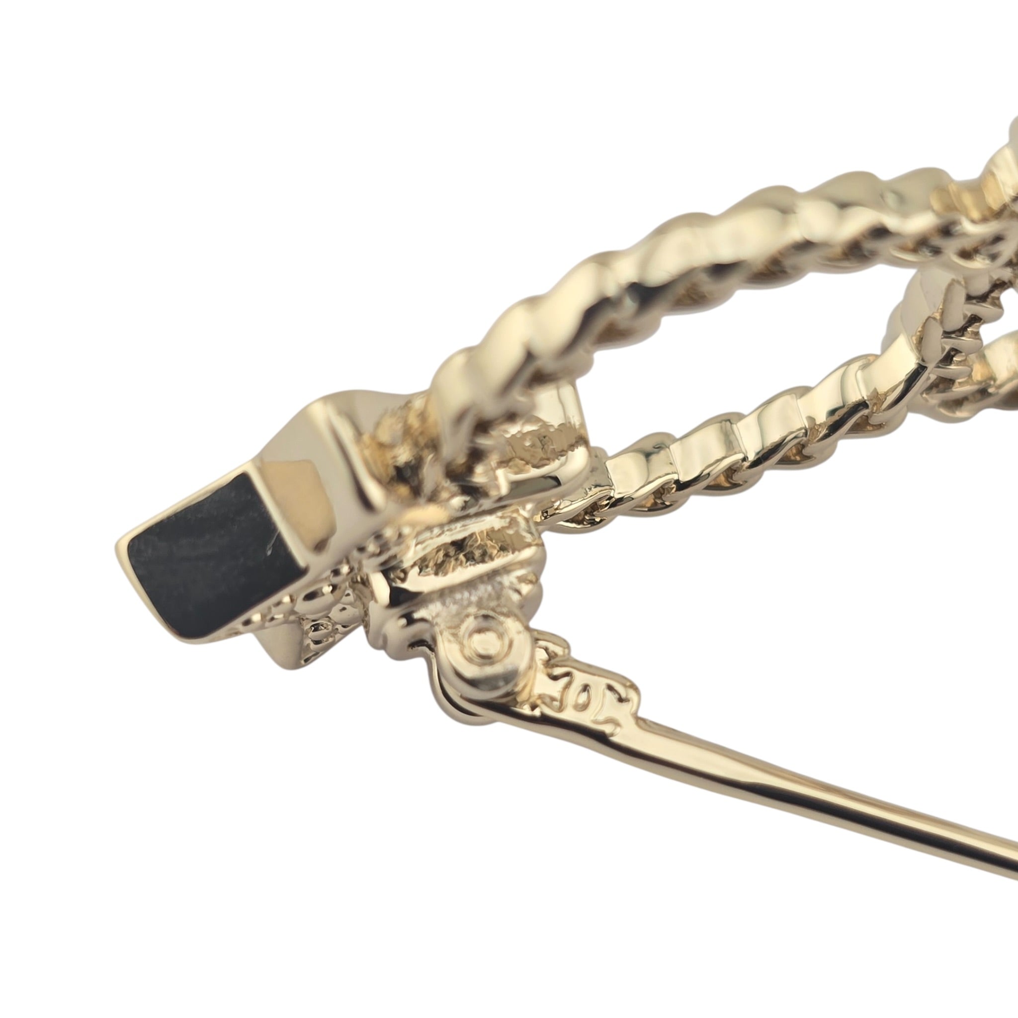 Chanel Letters Gold Crystal Brooch 2025 CHANEL