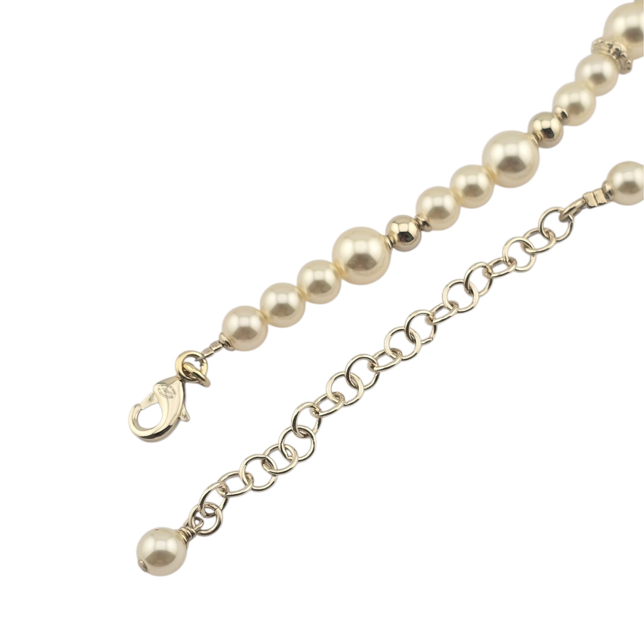 Chanel CC gold Faux Pearl Star Crystal Choker Necklace 2023 CHANEL