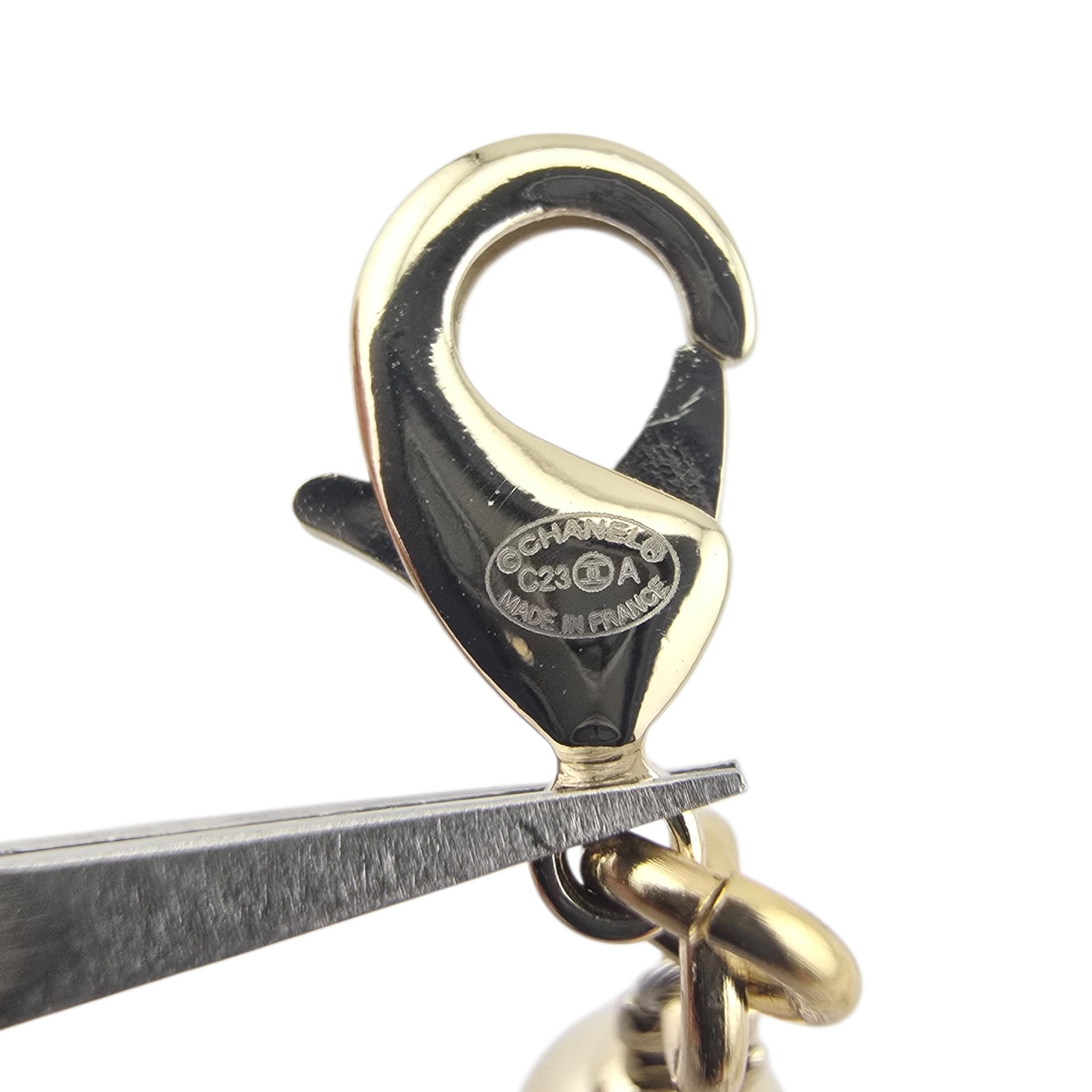 Chanel CC gold Faux Pearl Star Crystal Choker Necklace 2023 CHANEL