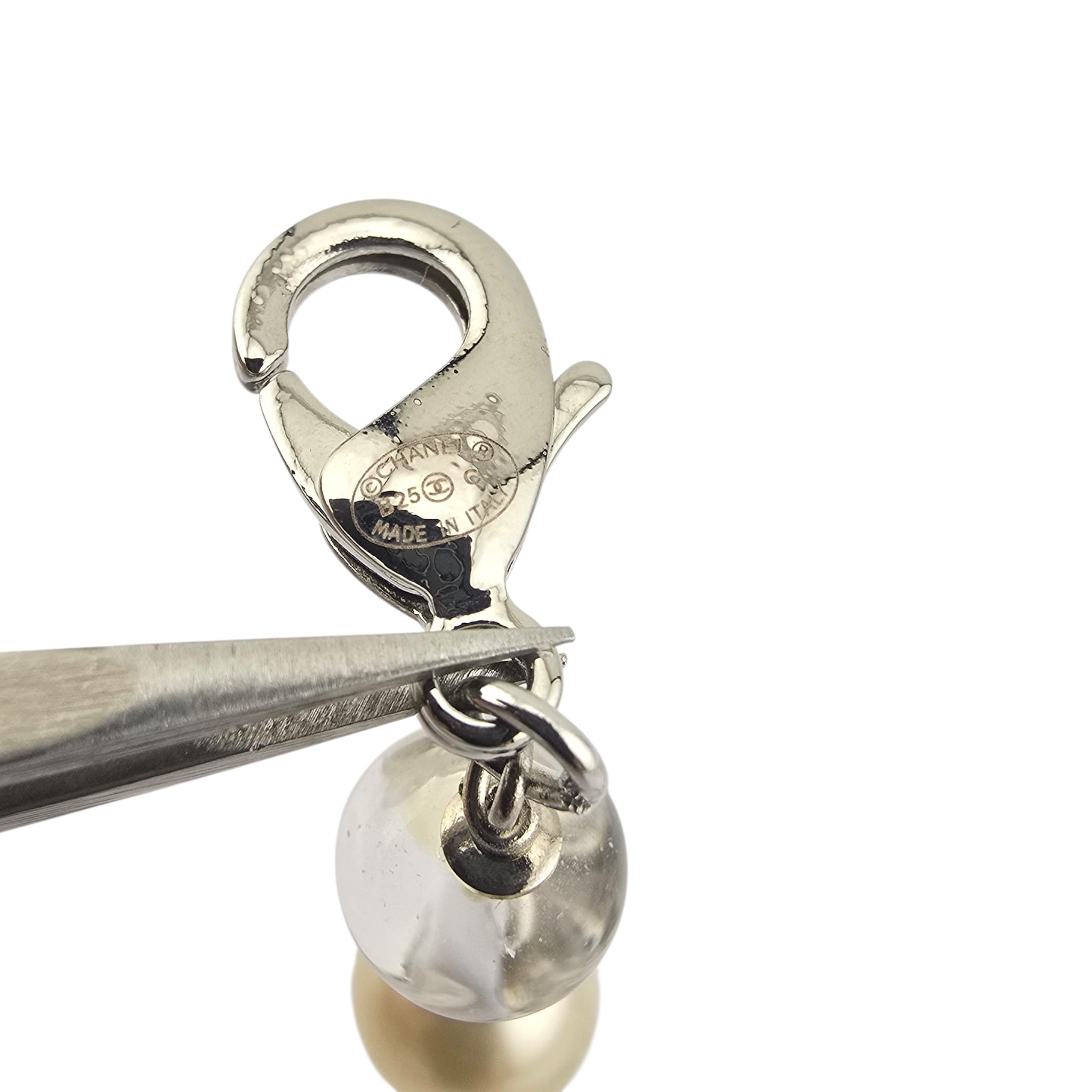 Chanel CC Silver Large Pendant Necklace 25C CHANEL