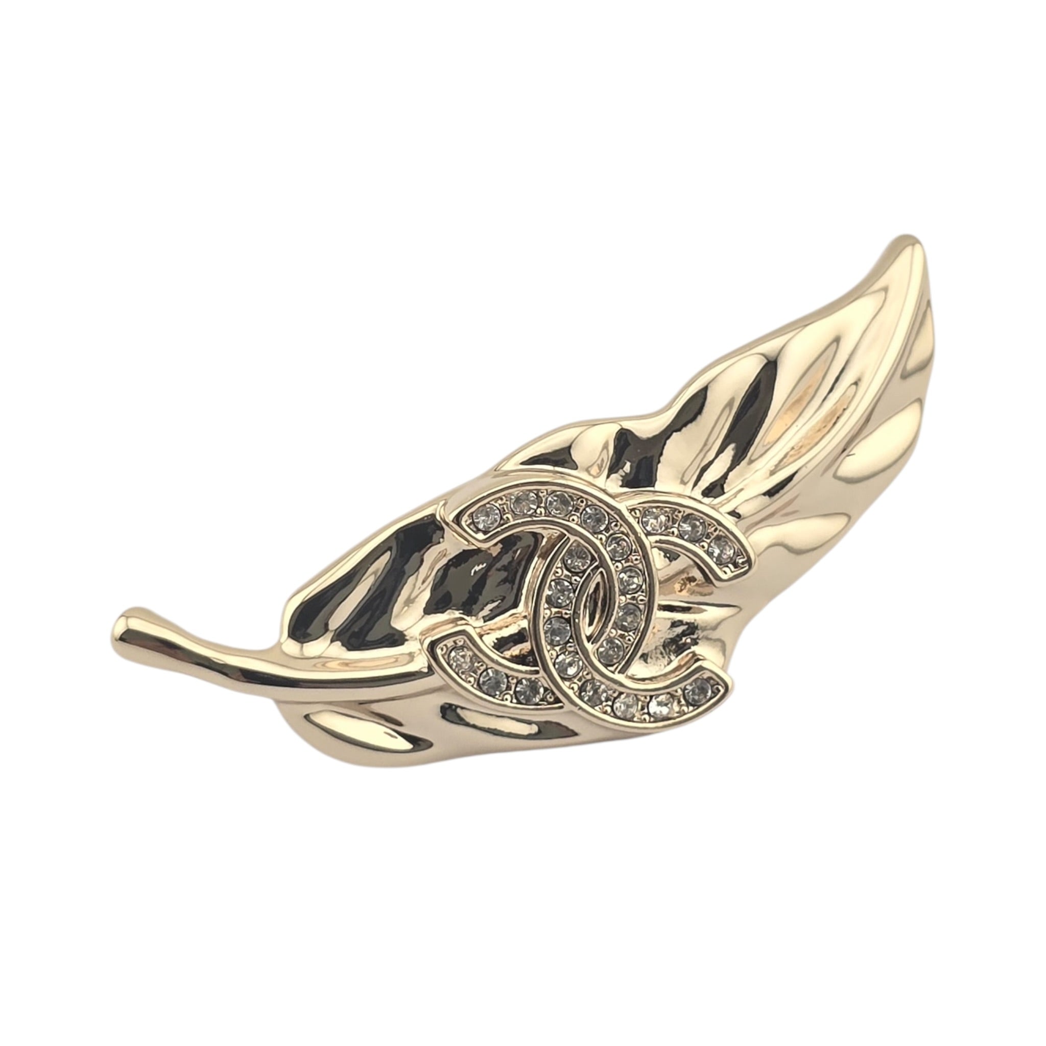 Chanel CC Gold Leaf Earrings 2026 CHANEL