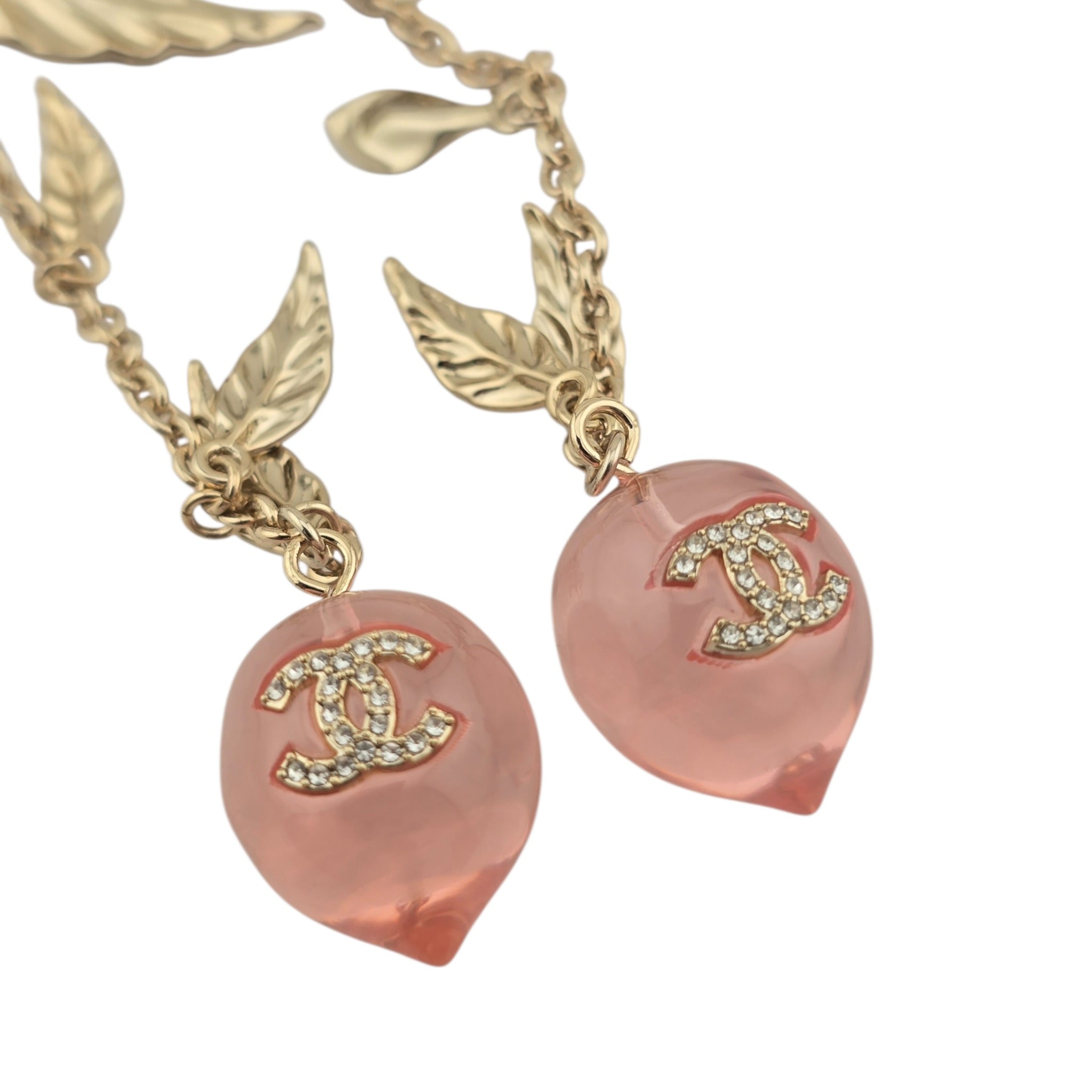 Chanel CC Pink Resin Pendant Necklace 25SS CHANEL