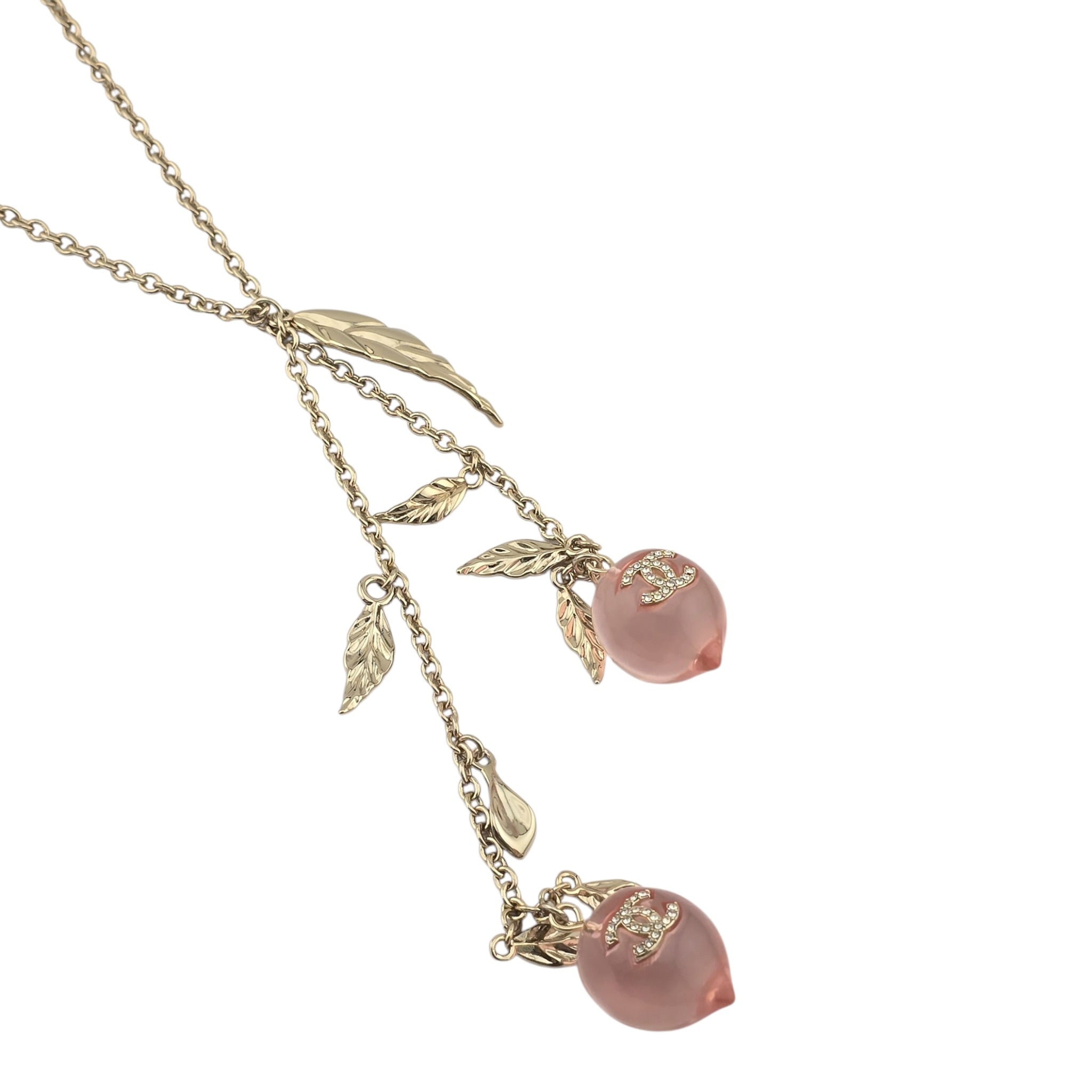 Chanel CC Pink Resin Pendant Necklace 25SS CHANEL