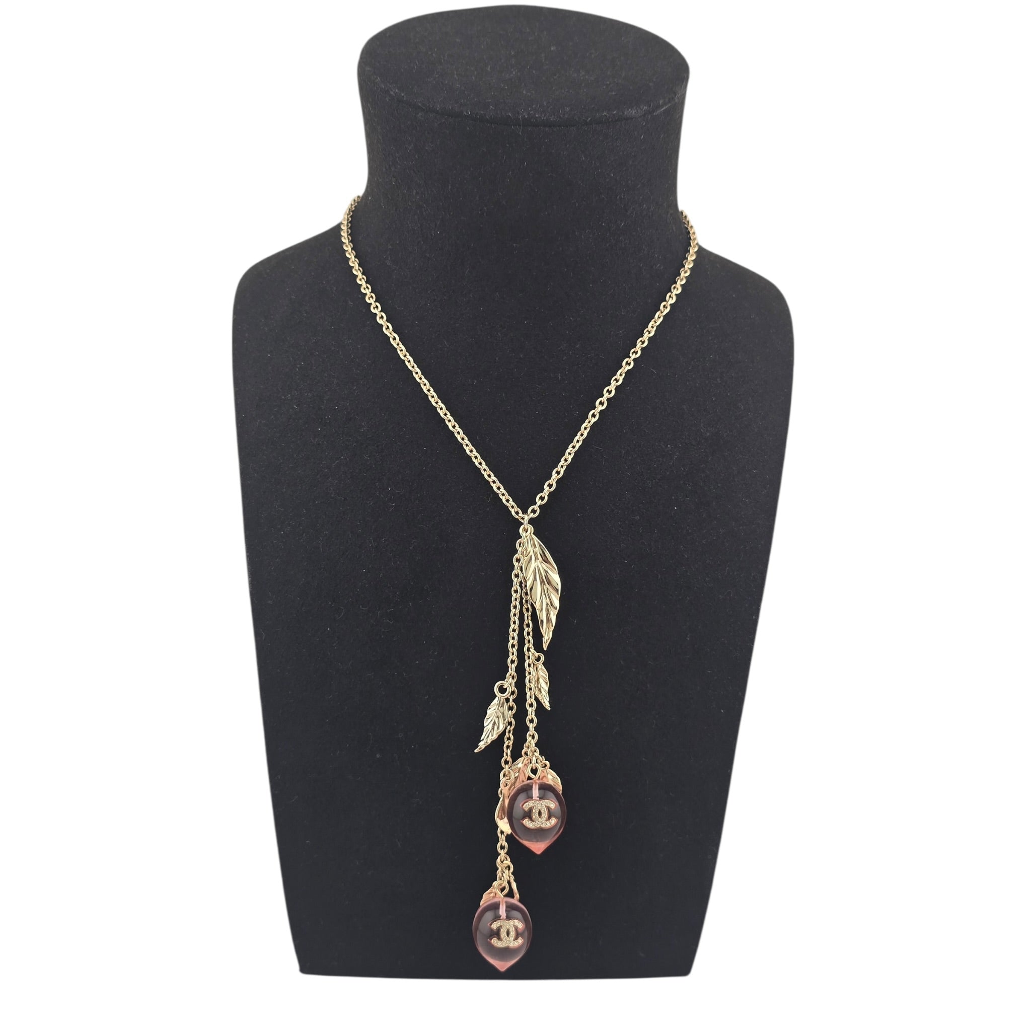 Chanel CC Pink Resin Pendant Necklace 25SS CHANEL