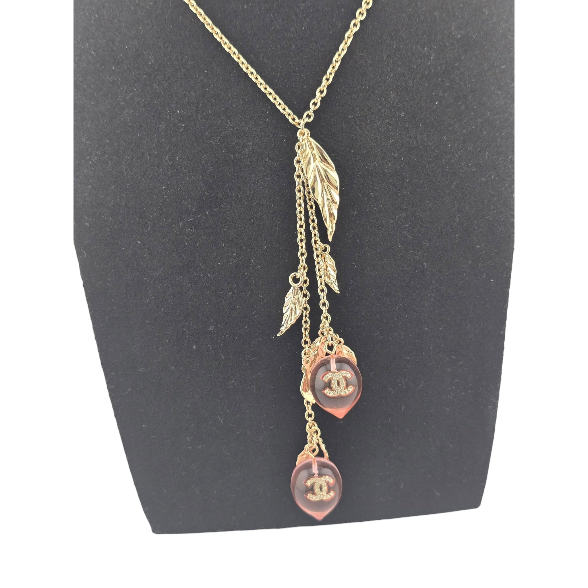 Chanel CC Pink Resin Pendant Necklace 25SS CHANEL