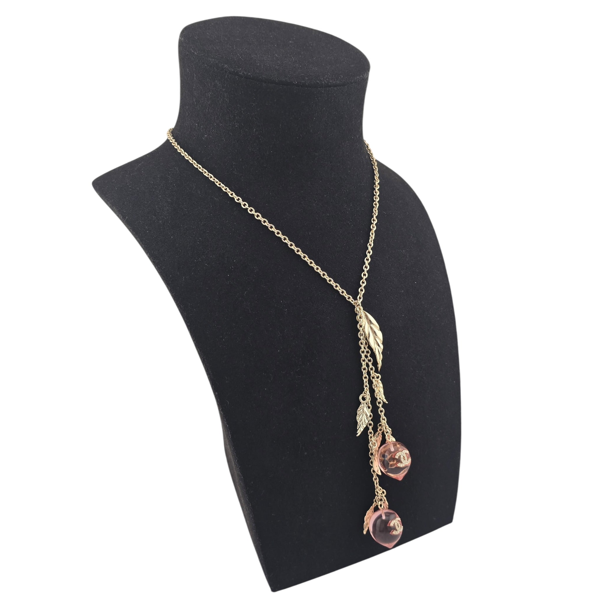 Chanel CC Pink Resin Pendant Necklace 25SS CHANEL