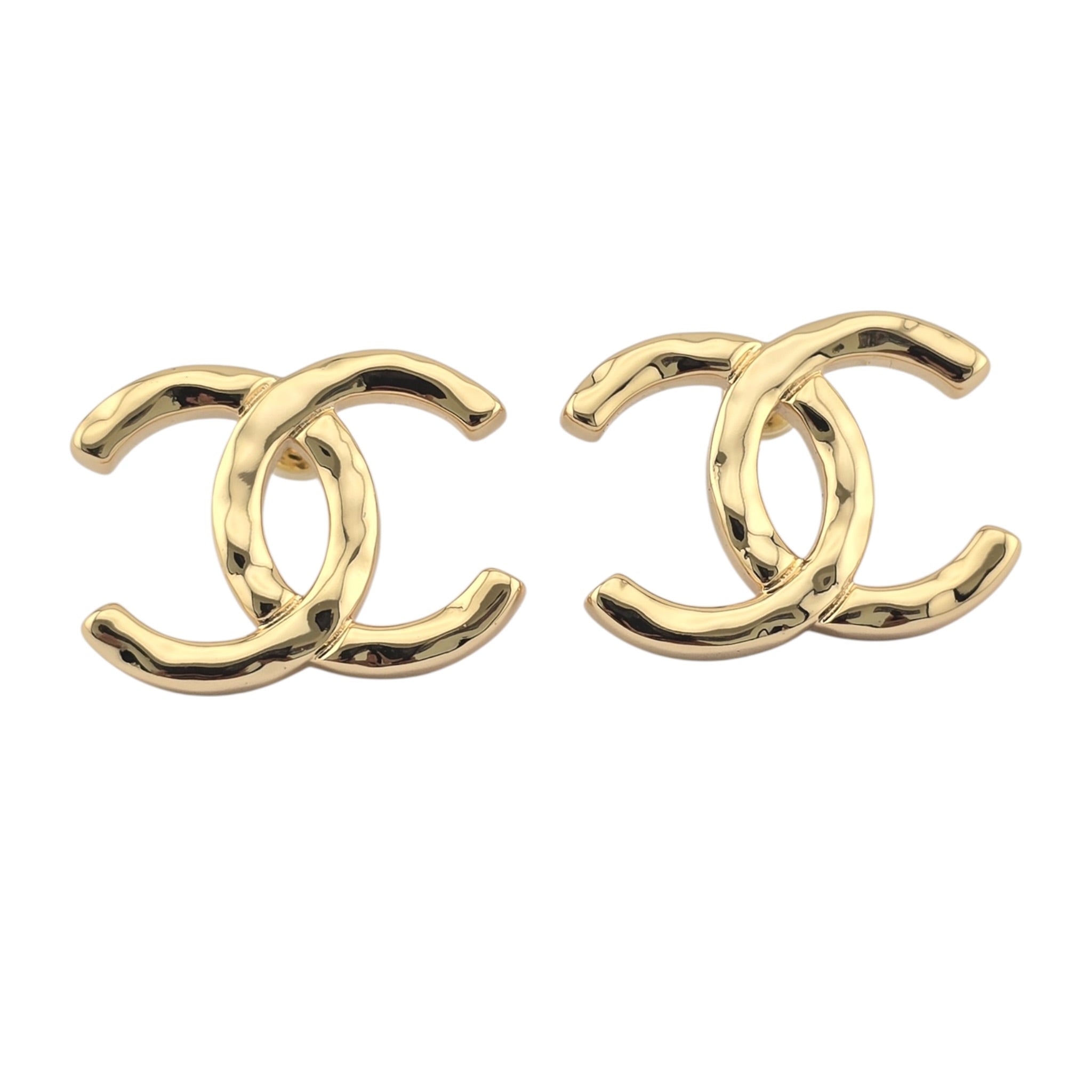 Chanel CC Gold Stud Earrings 2026 CHANEL