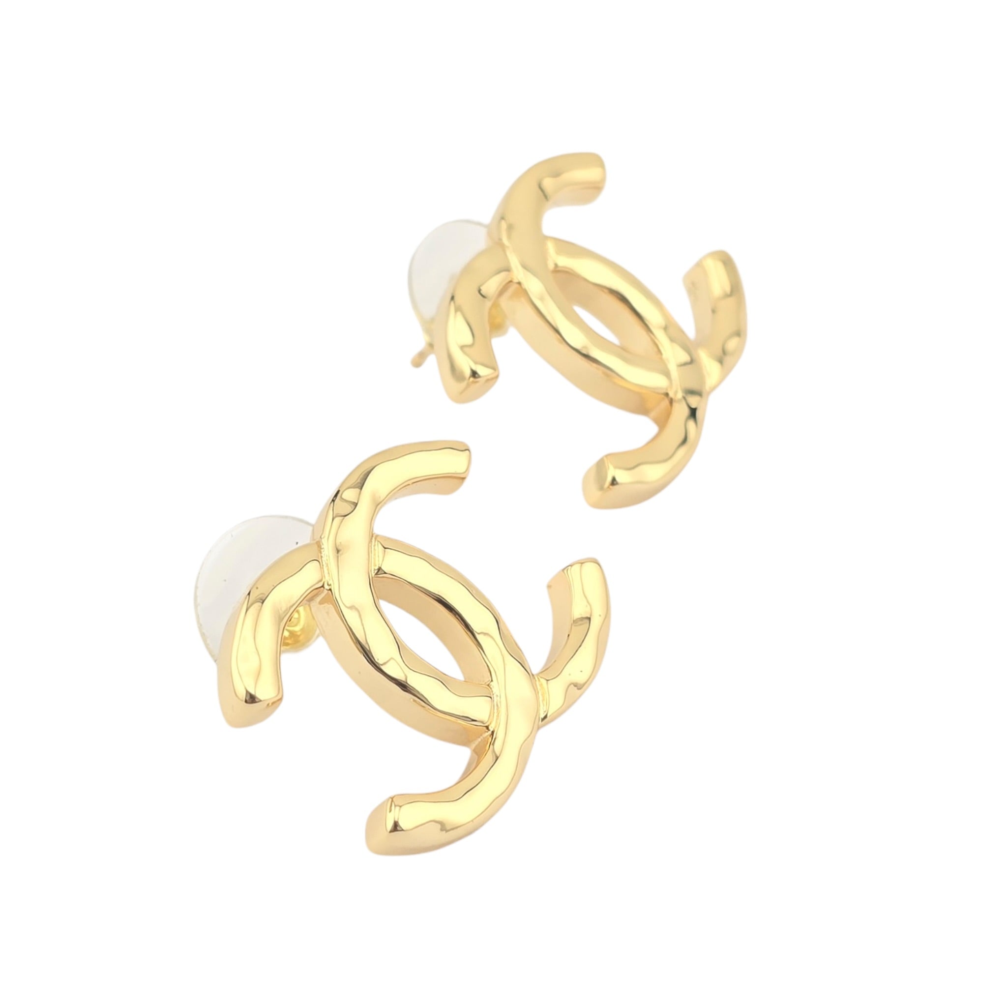 Chanel CC Gold Stud Earrings 2026 CHANEL
