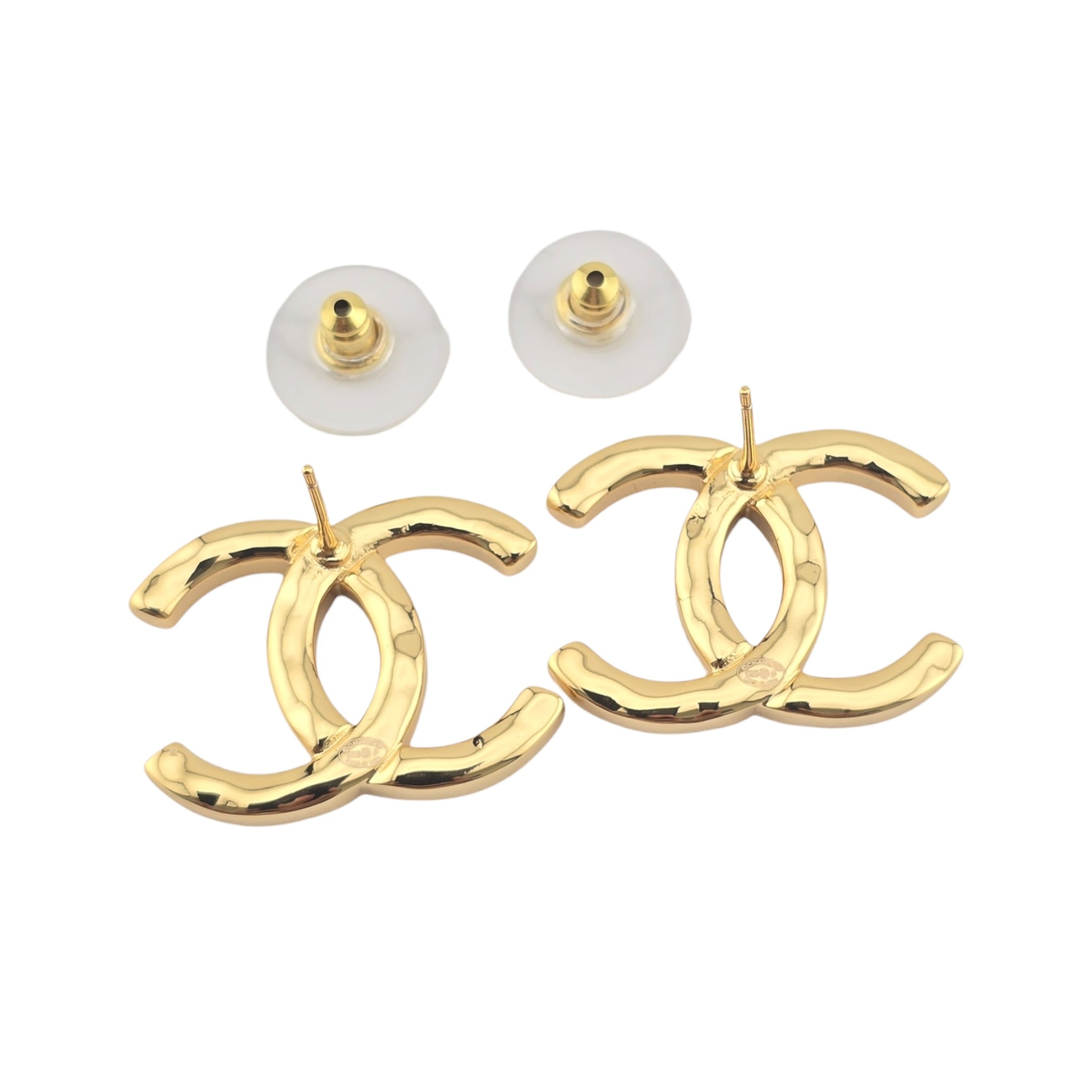 Chanel CC Gold Stud Earrings 2026 CHANEL