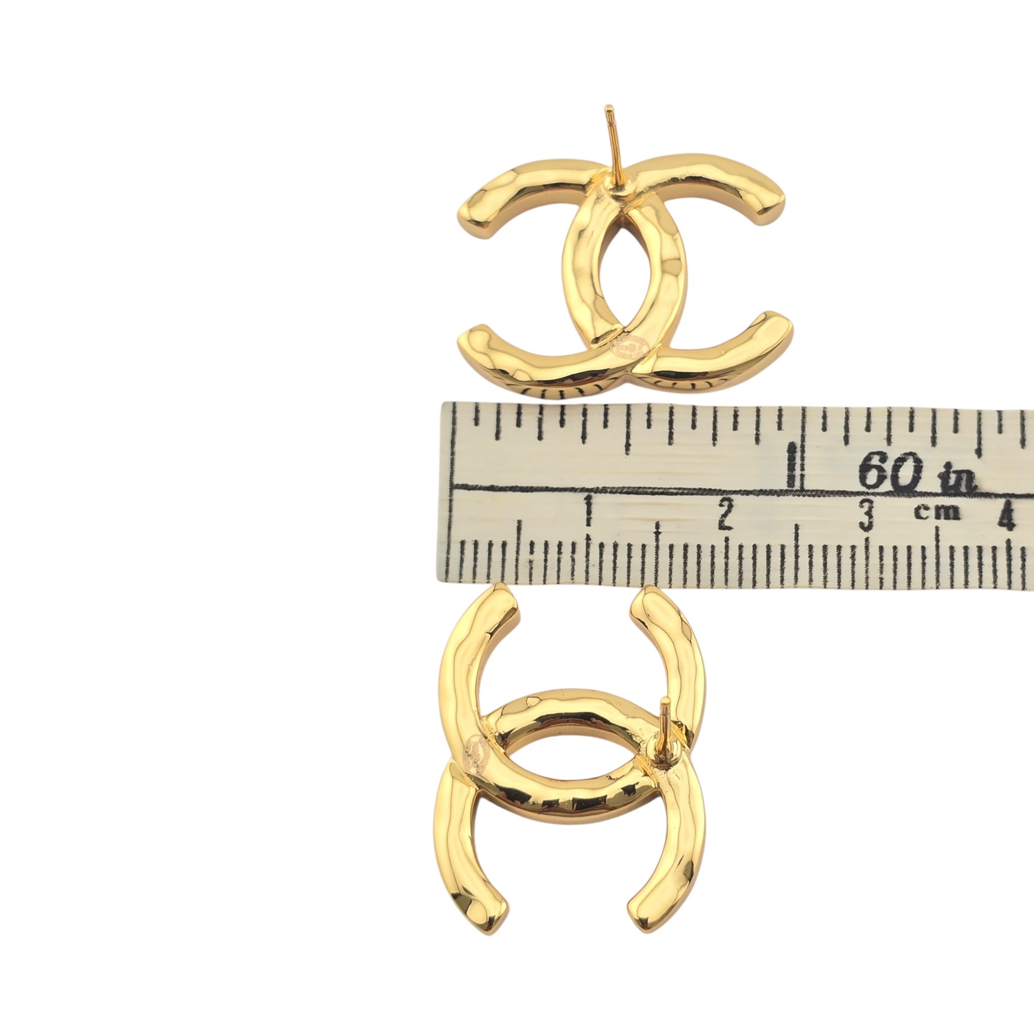 Chanel CC Gold Stud Earrings 2026 CHANEL