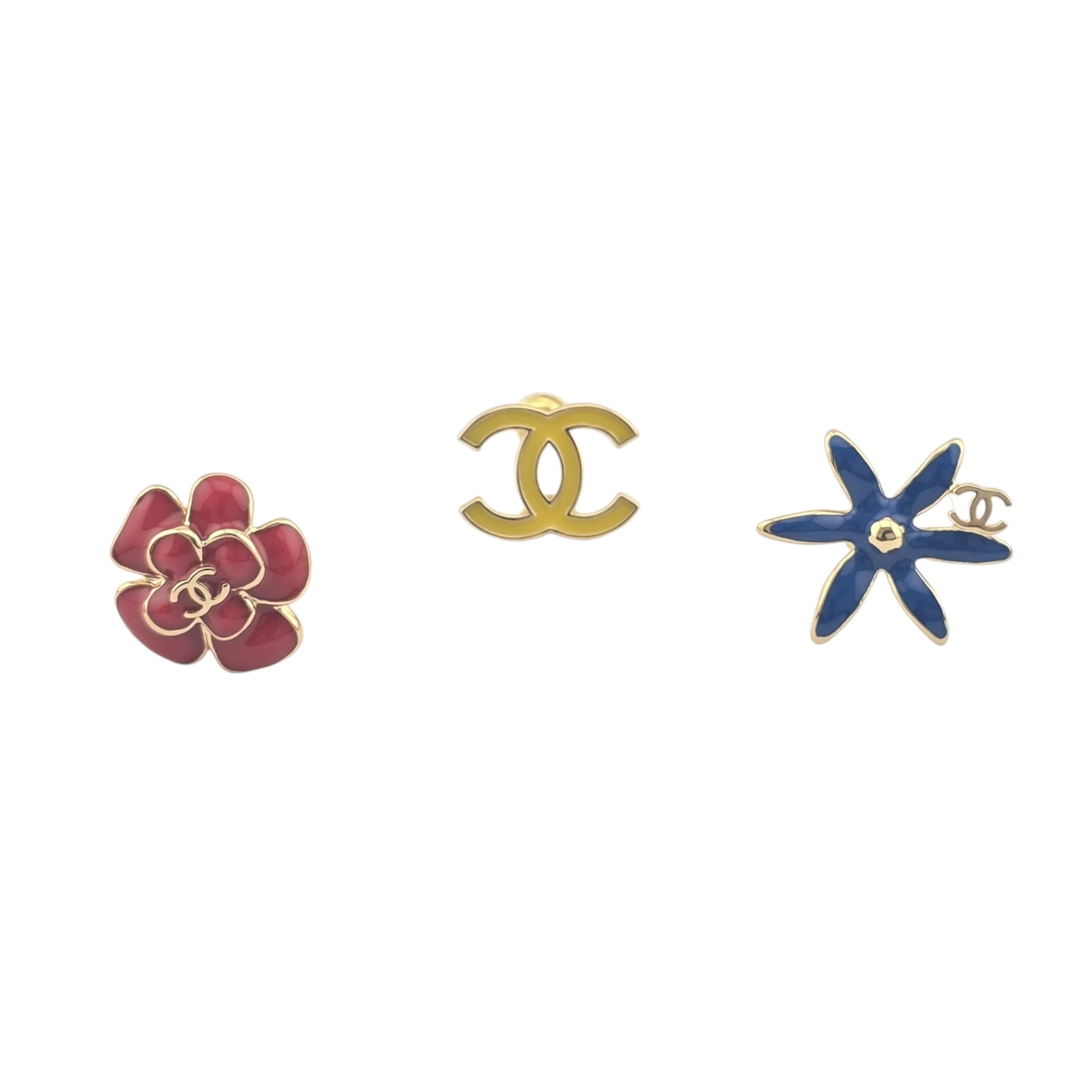 Chanel CC 3 Piece Stud Earrings 2026 CHANEL