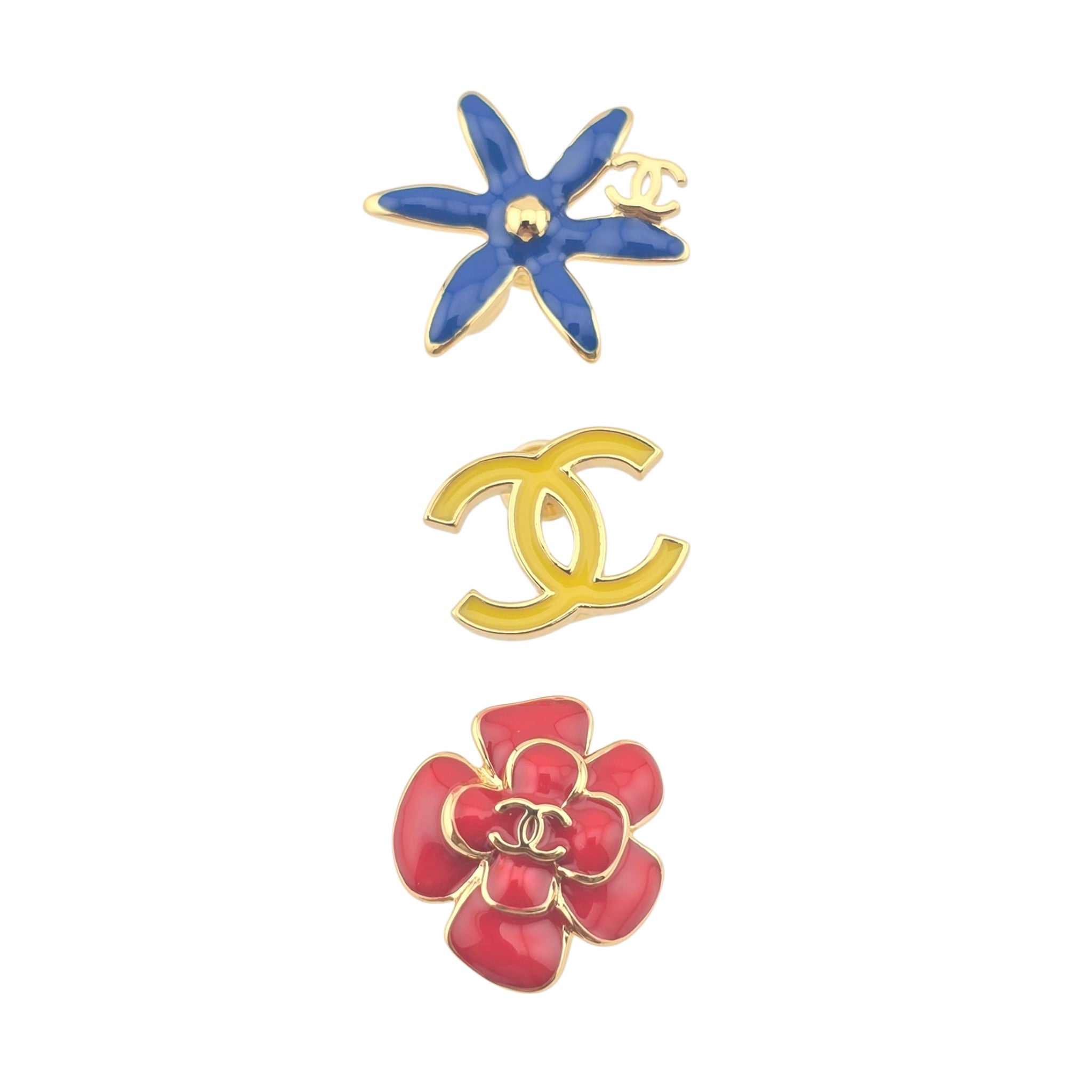 Chanel CC 3 Piece Stud Earrings 2026 CHANEL