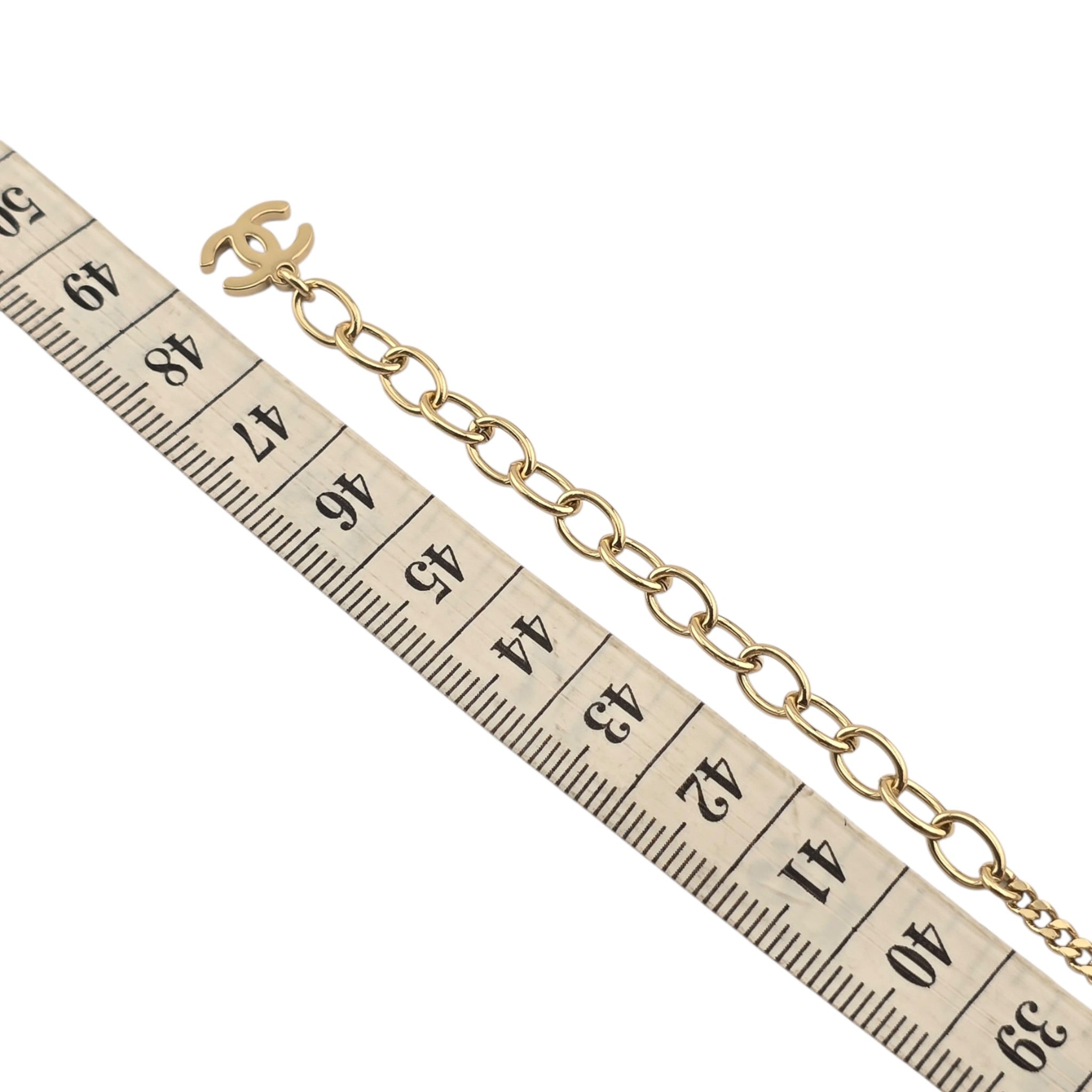 Chanel CC Crystal Pendant Gold Necklace 2022 CHANEL