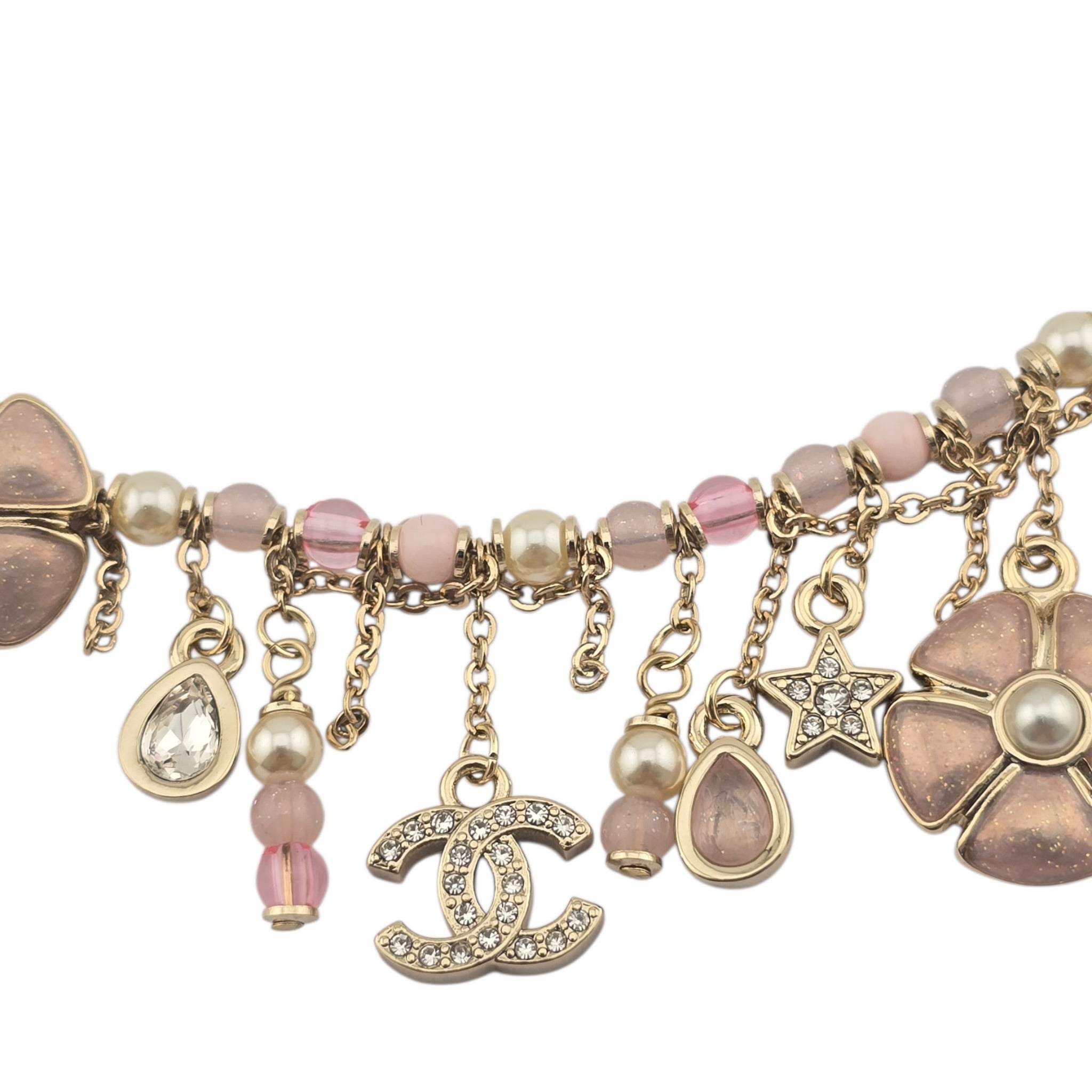 Chanel CC Camellia Pink Gold Necklace 2026 CHANEL