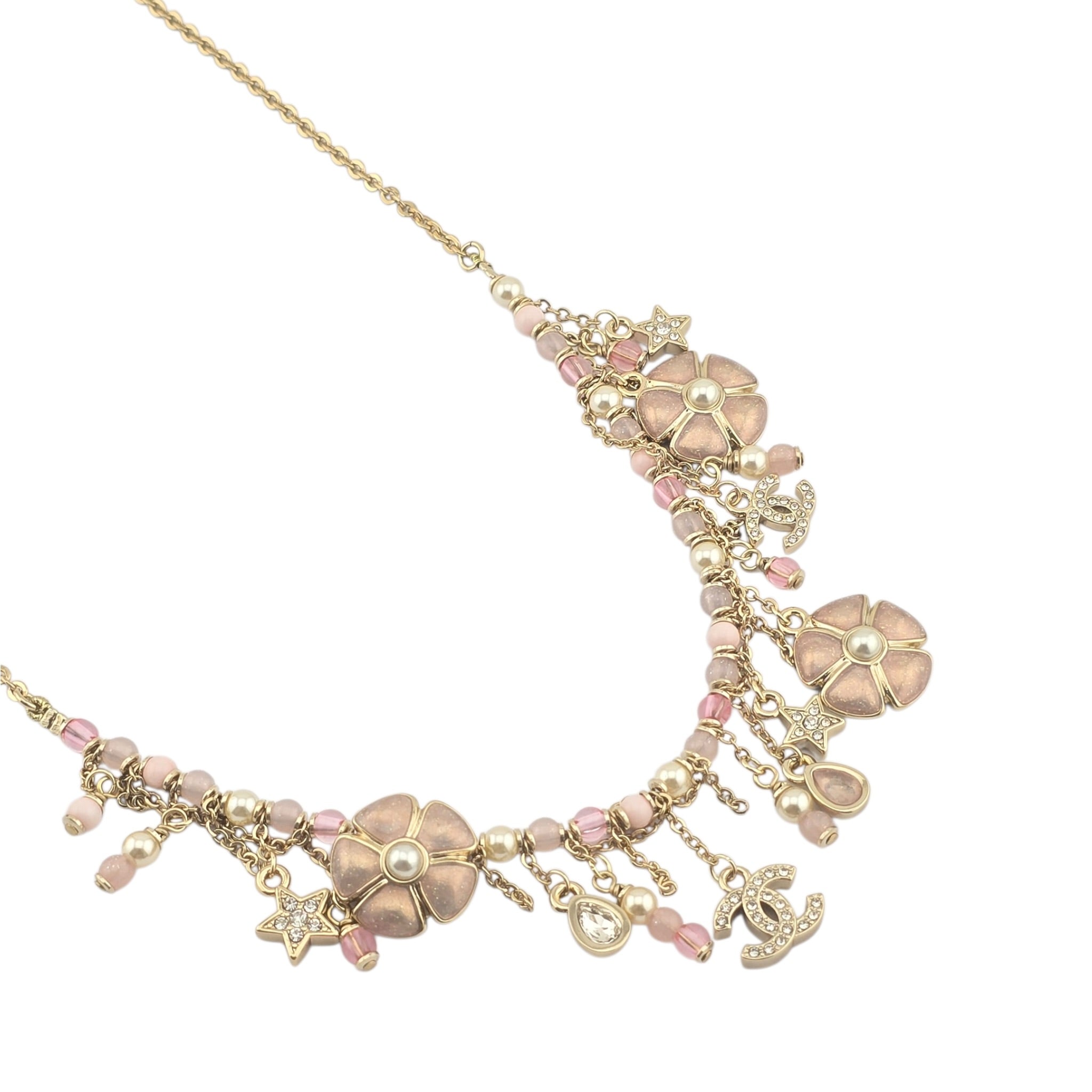 Chanel CC Camellia Pink Gold Necklace 2026 CHANEL