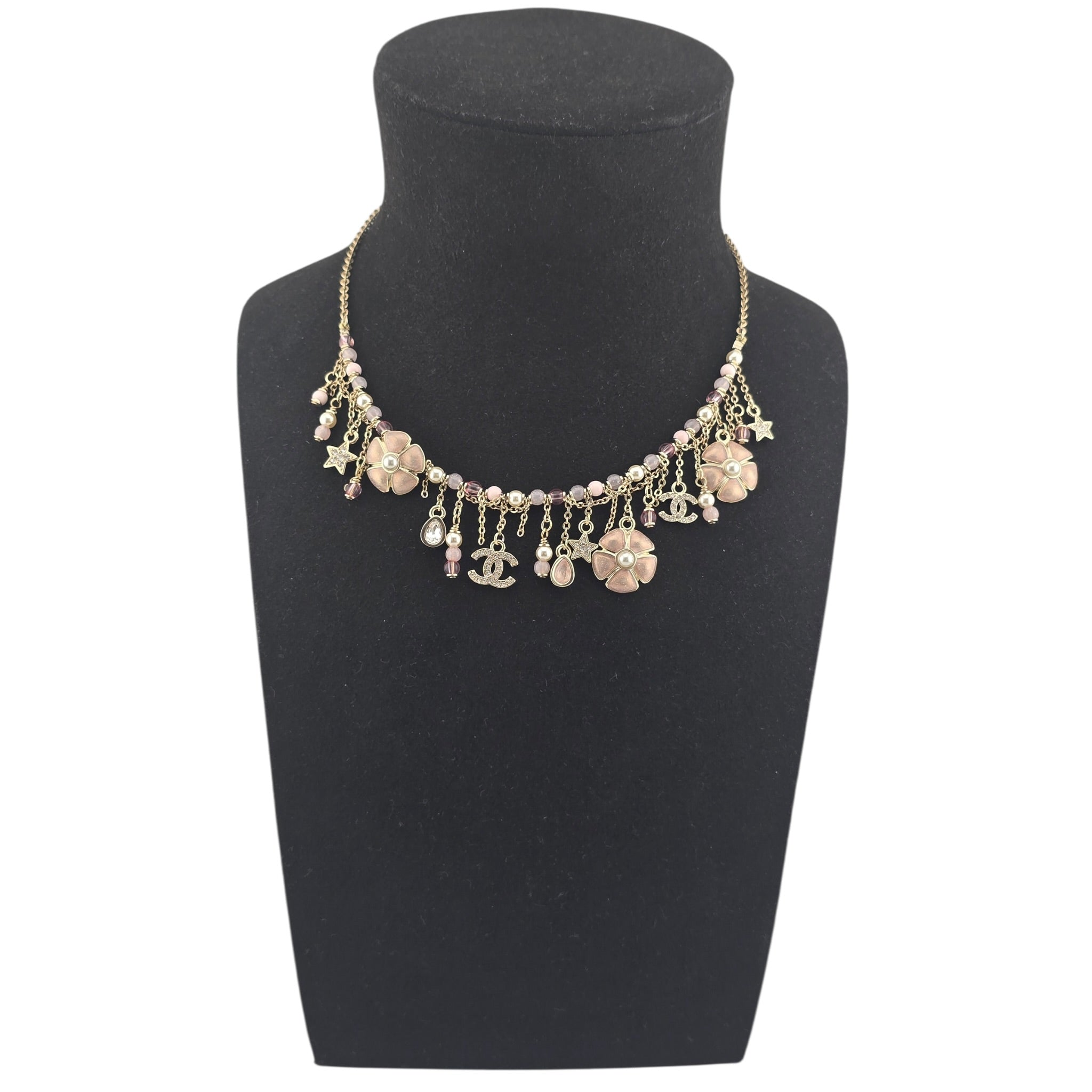 Chanel CC Camellia Pink Gold Necklace 2026 CHANEL