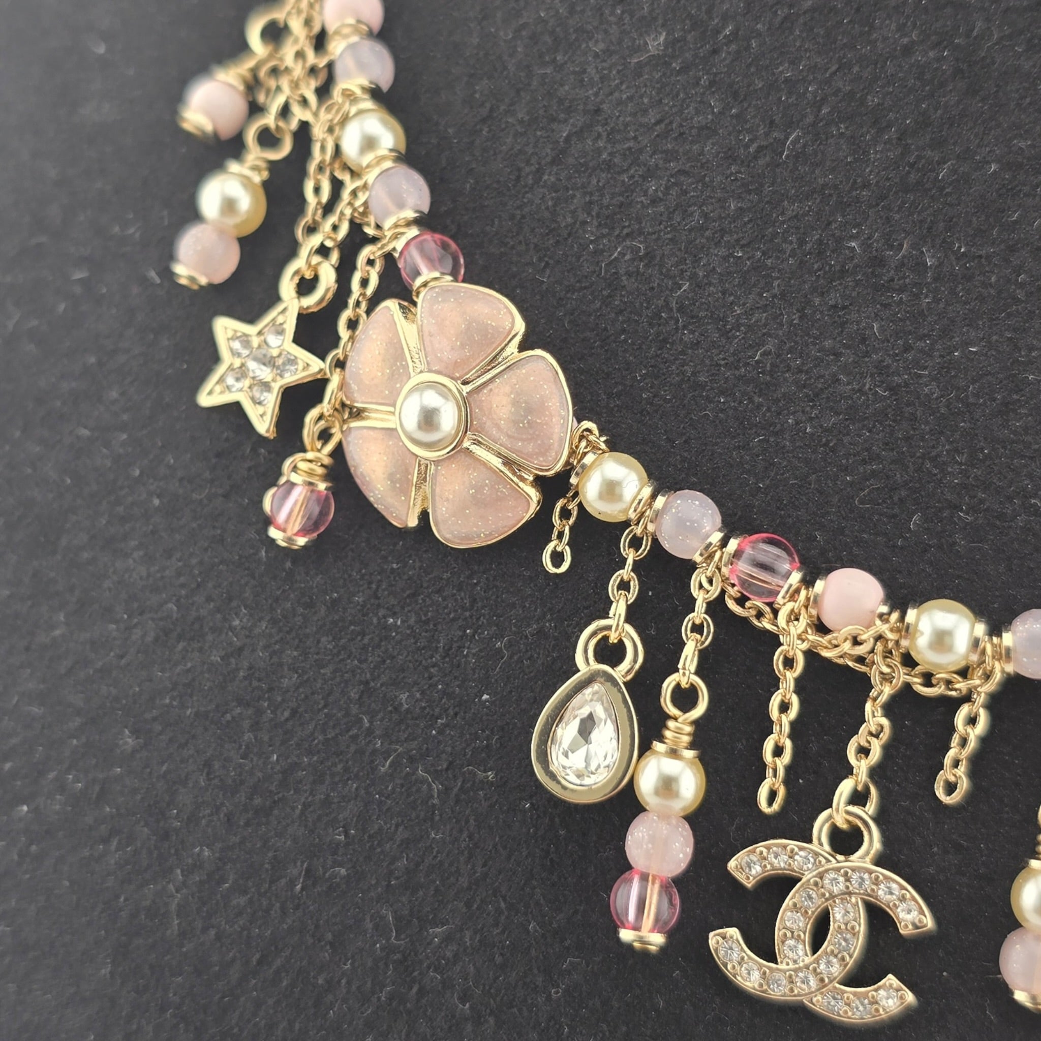 Chanel CC Camellia Pink Gold Necklace 2026 CHANEL