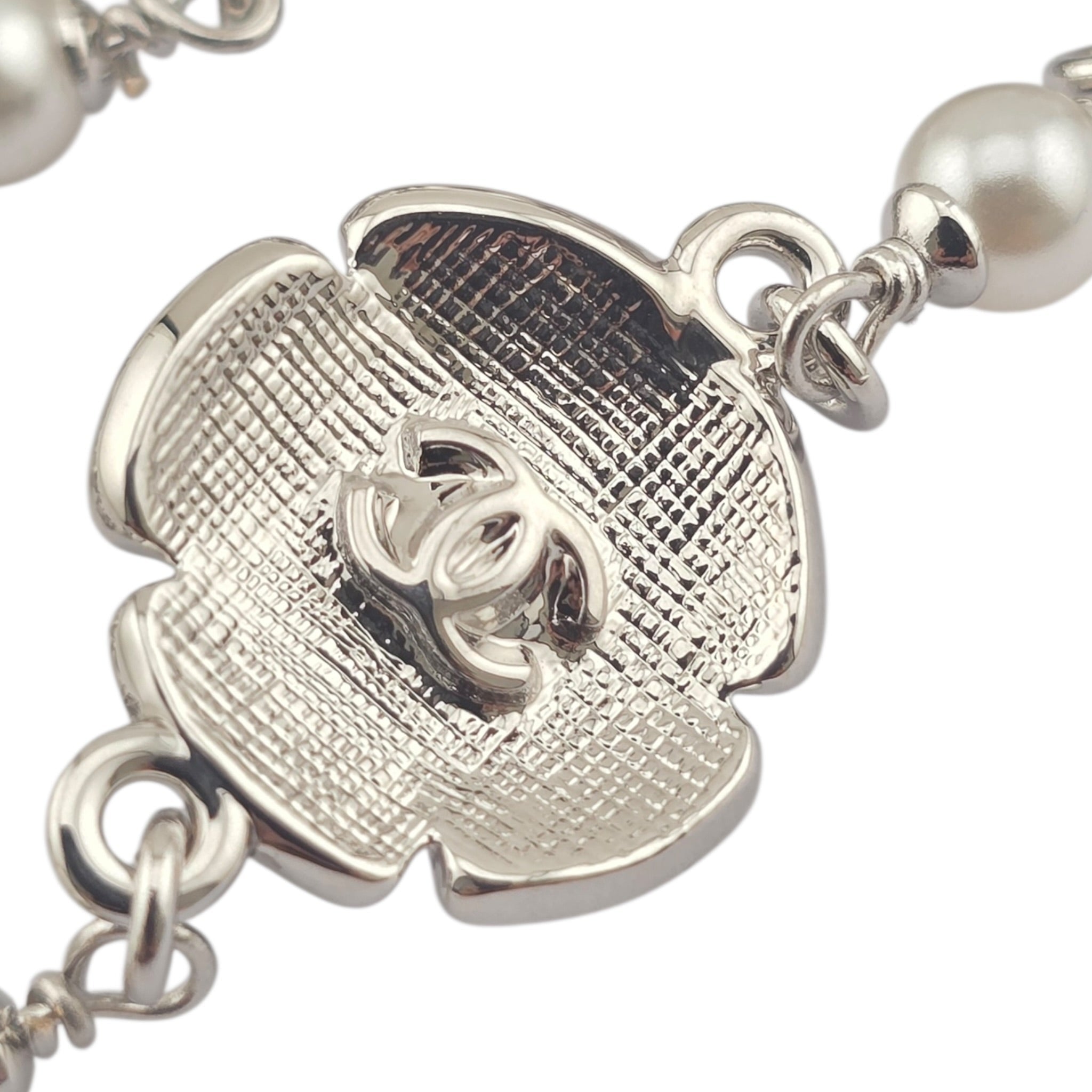 Chanel CC Black Enamel Camellia Pearl Pendant Necklace 2025 CHANEL