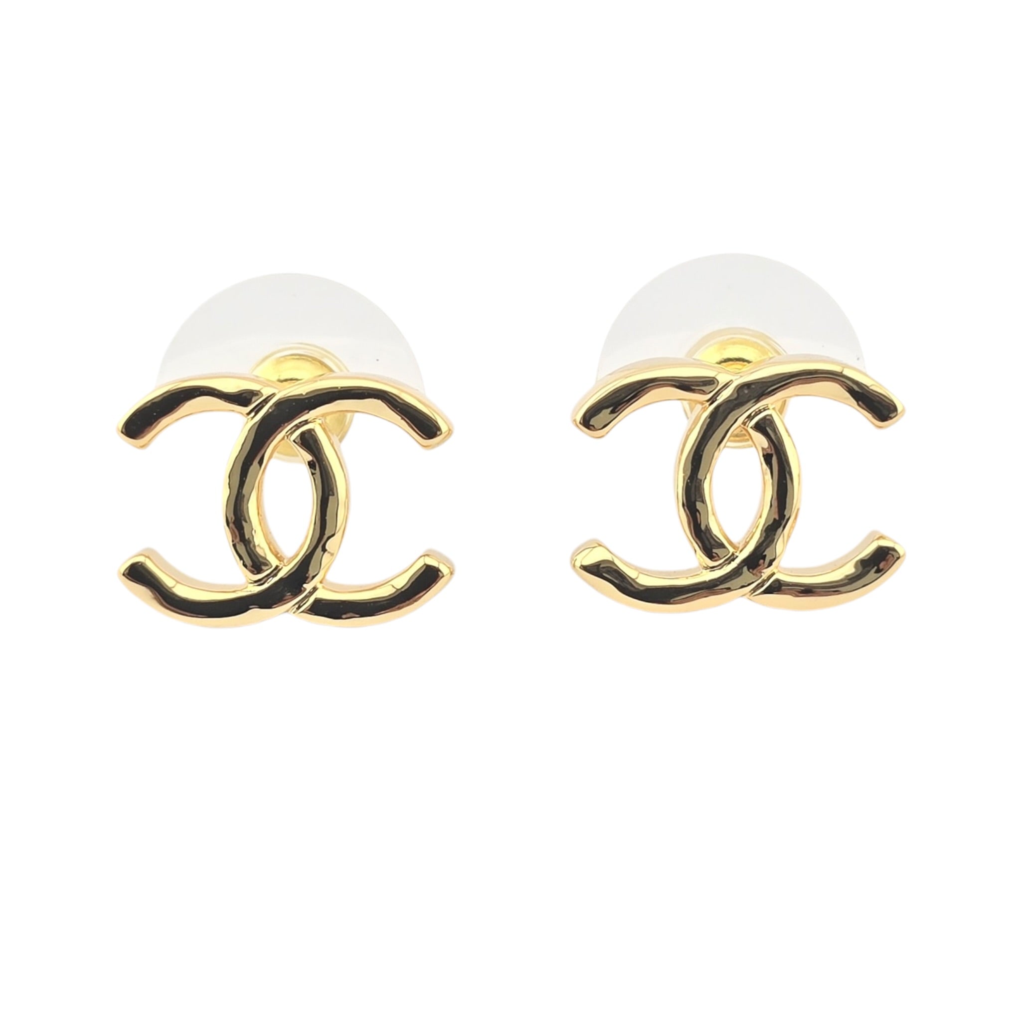 Chanel CC Gold Stud Earrings 2026 CHANEL
