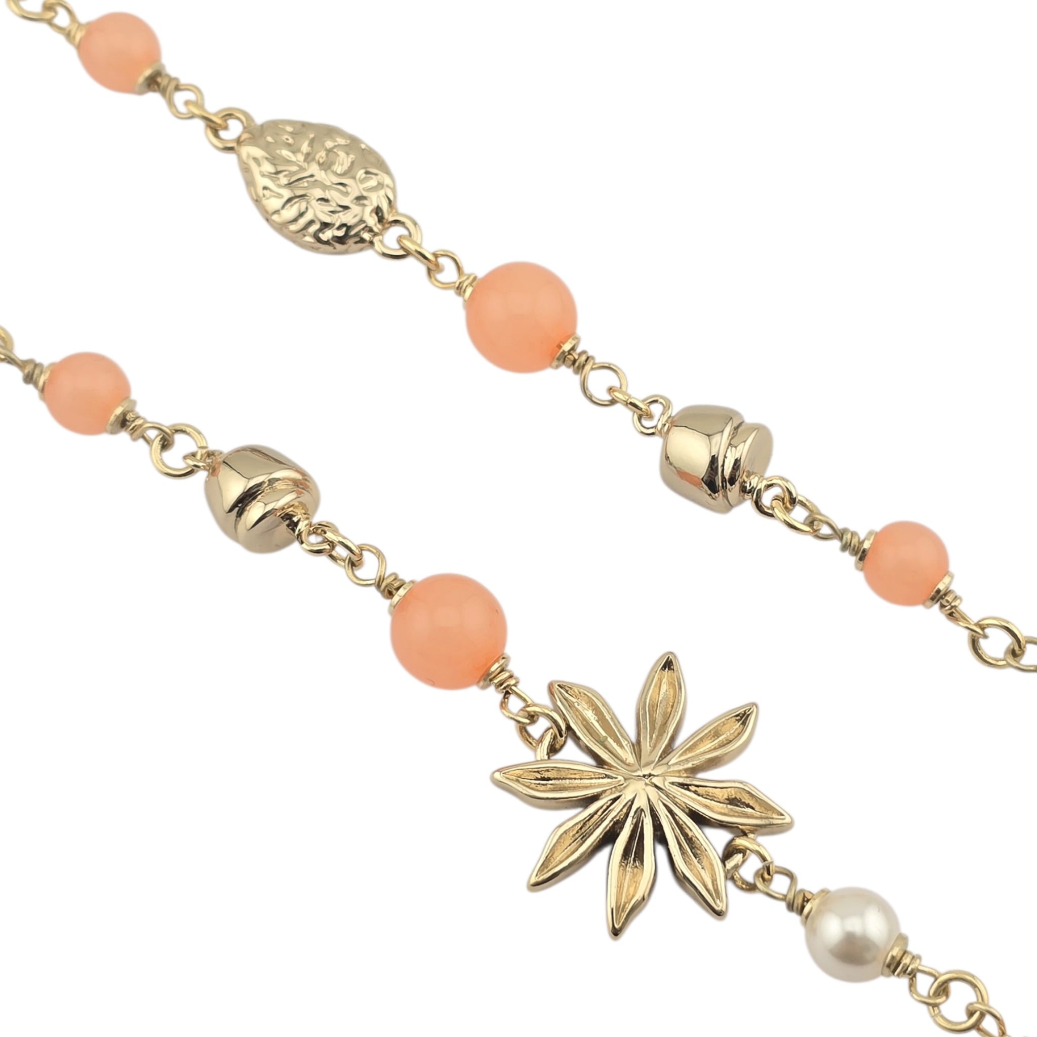 Chanel CC Flower Resin Faux Pearl Long Necklace 2026 CHANEL