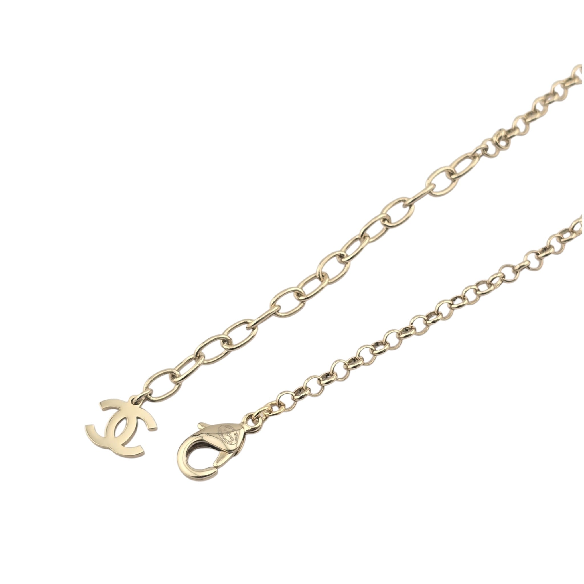 Chanel CC Flower Resin Faux Pearl Long Necklace 2026 CHANEL