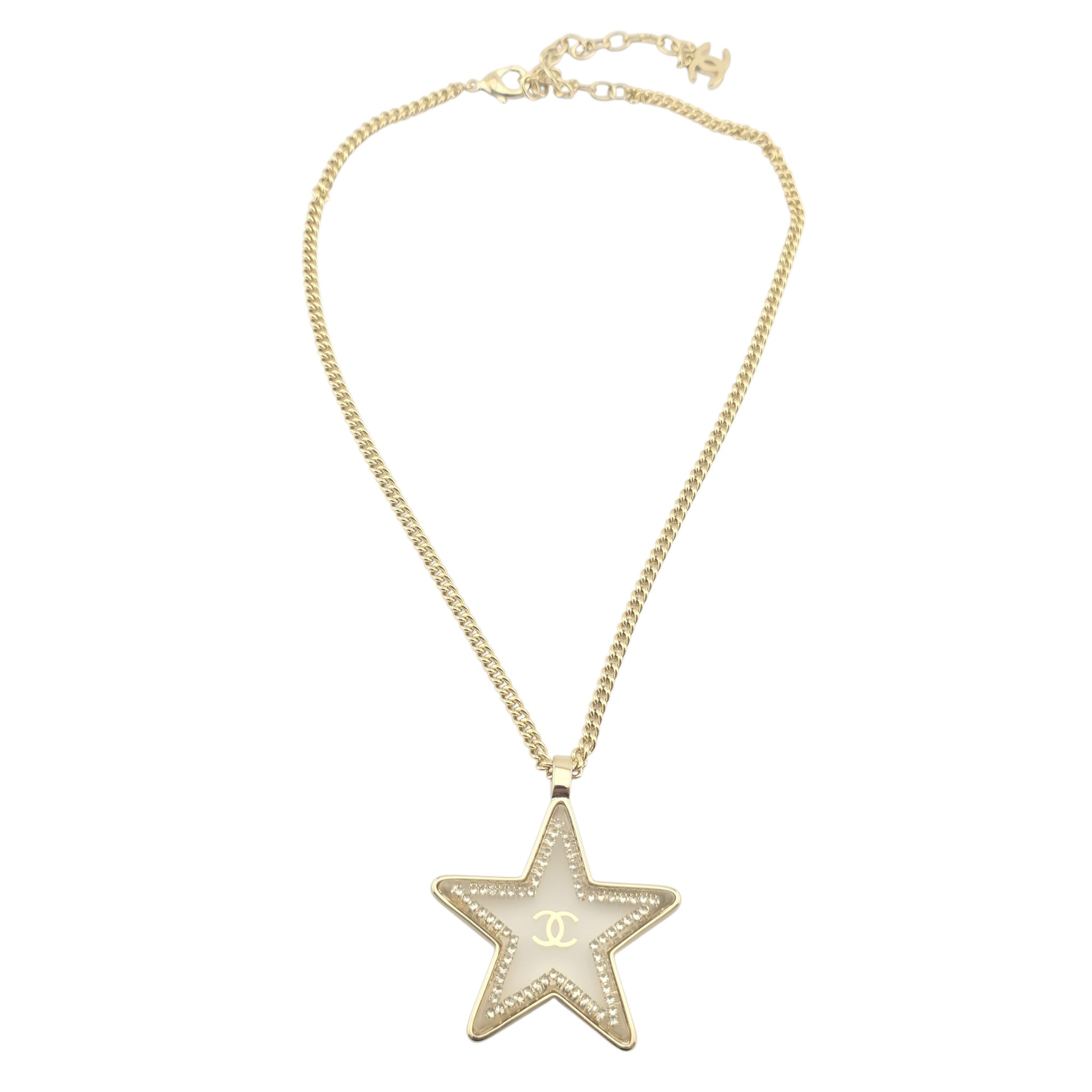 Chanel CC Resin Star Pendant Necklace 2023 CHANEL