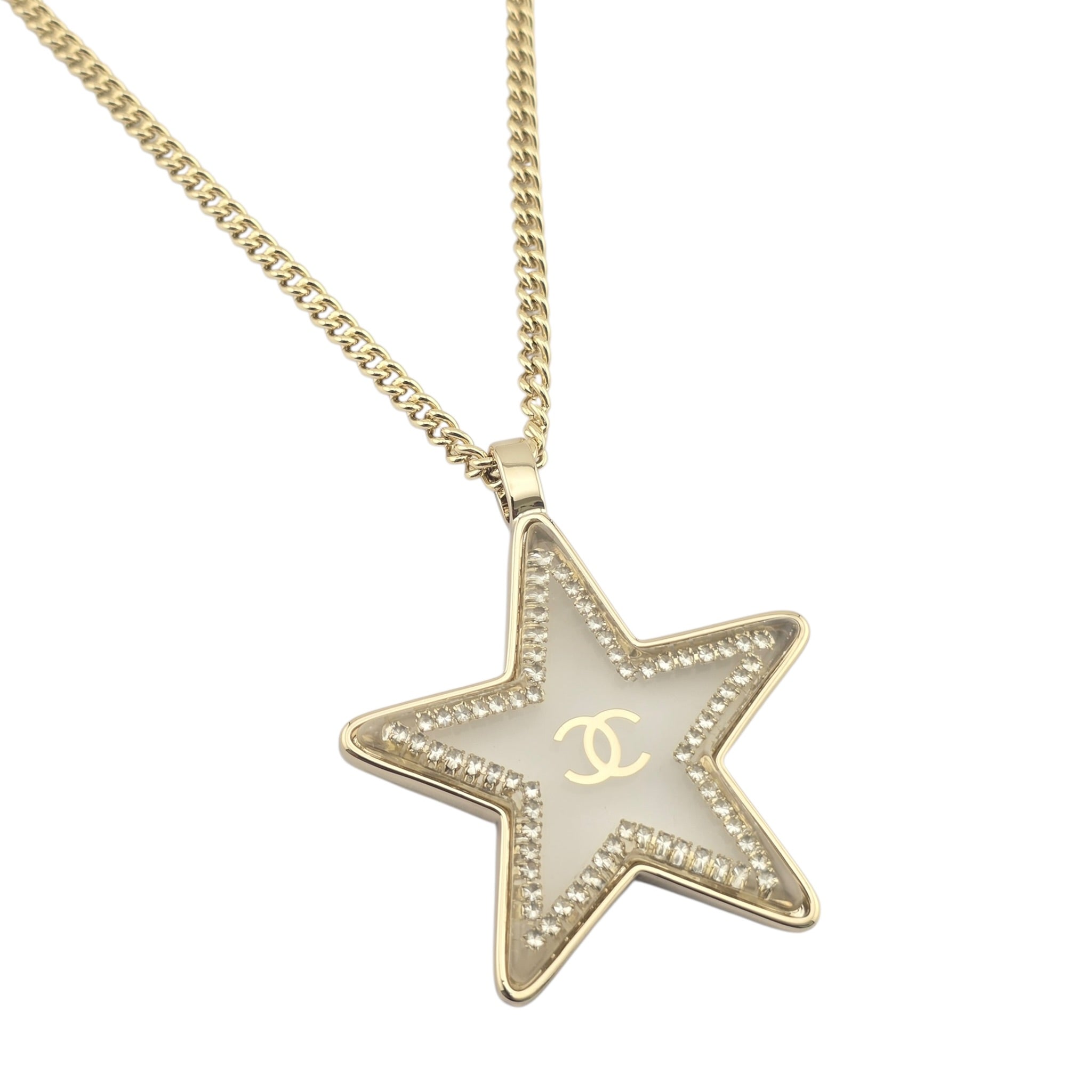 Chanel CC Resin Star Pendant Necklace 2023 CHANEL