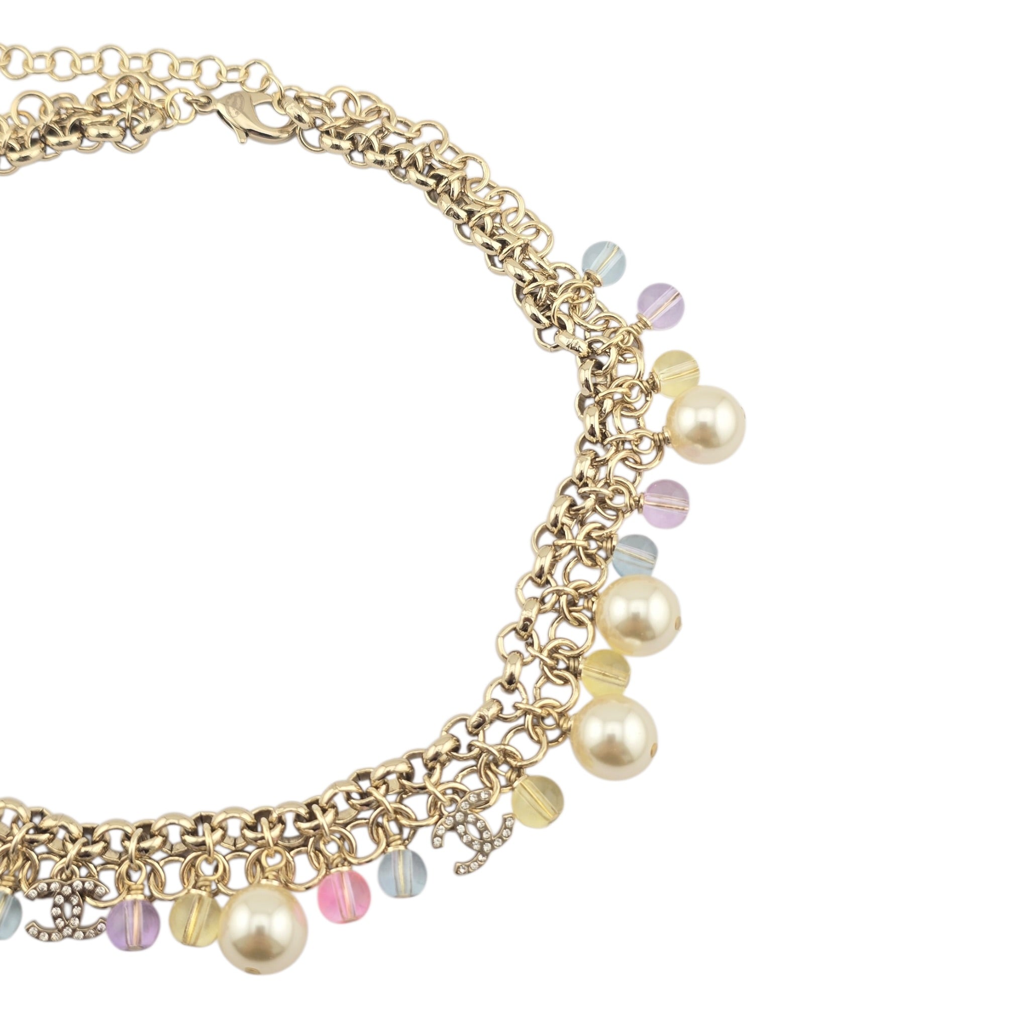Chanel CC Multicoloured Glass Pearl Necklace 2026 CHANEL