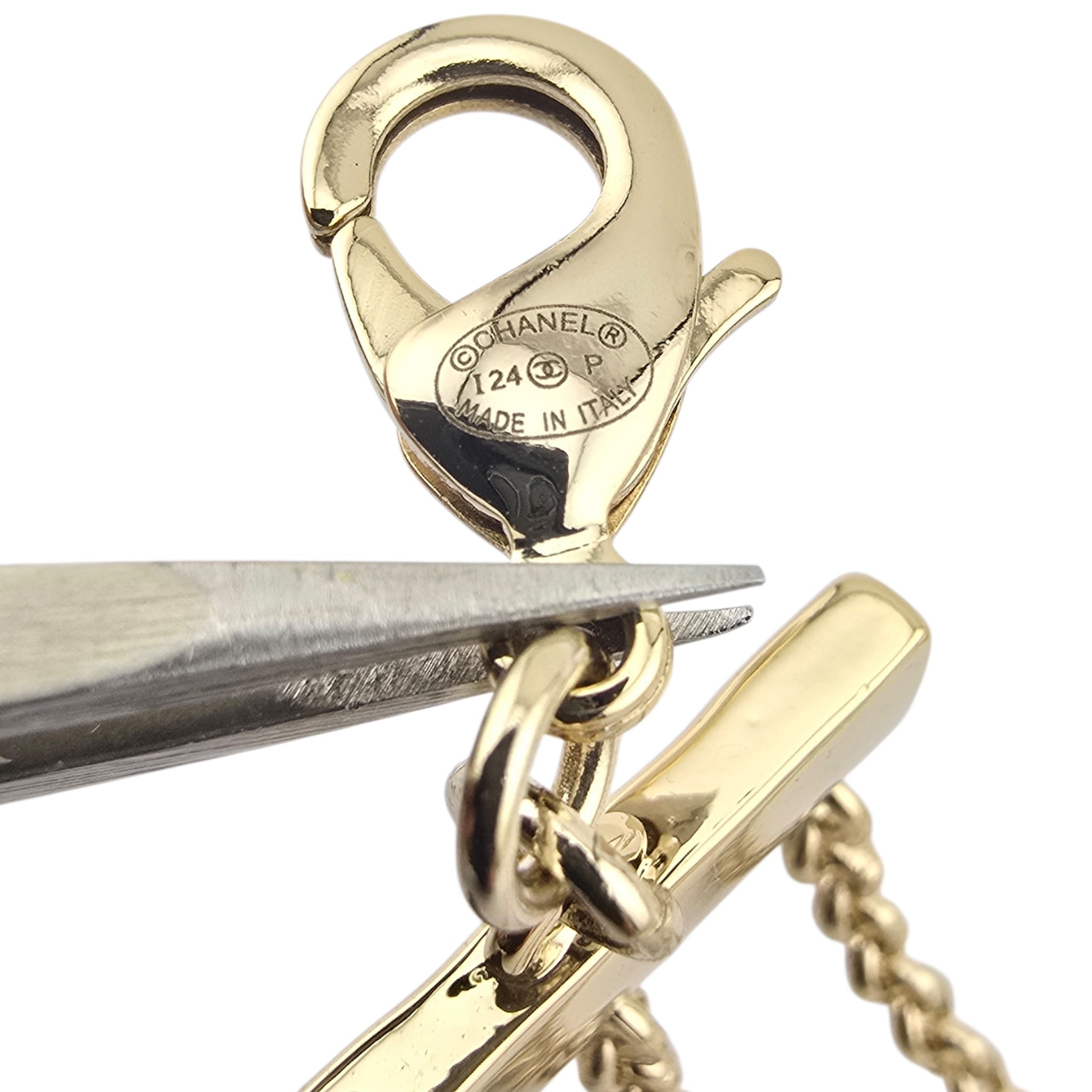 Chanel CC Long Gold Faux Pearl 3 Row Necklace 2024 CHANEL