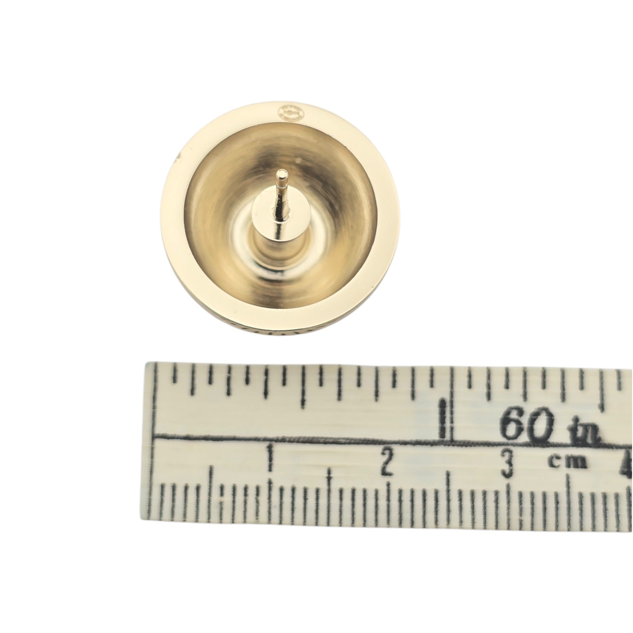 Chanel CC Gold Metal Crystal Round Earrings 2026 CHANEL