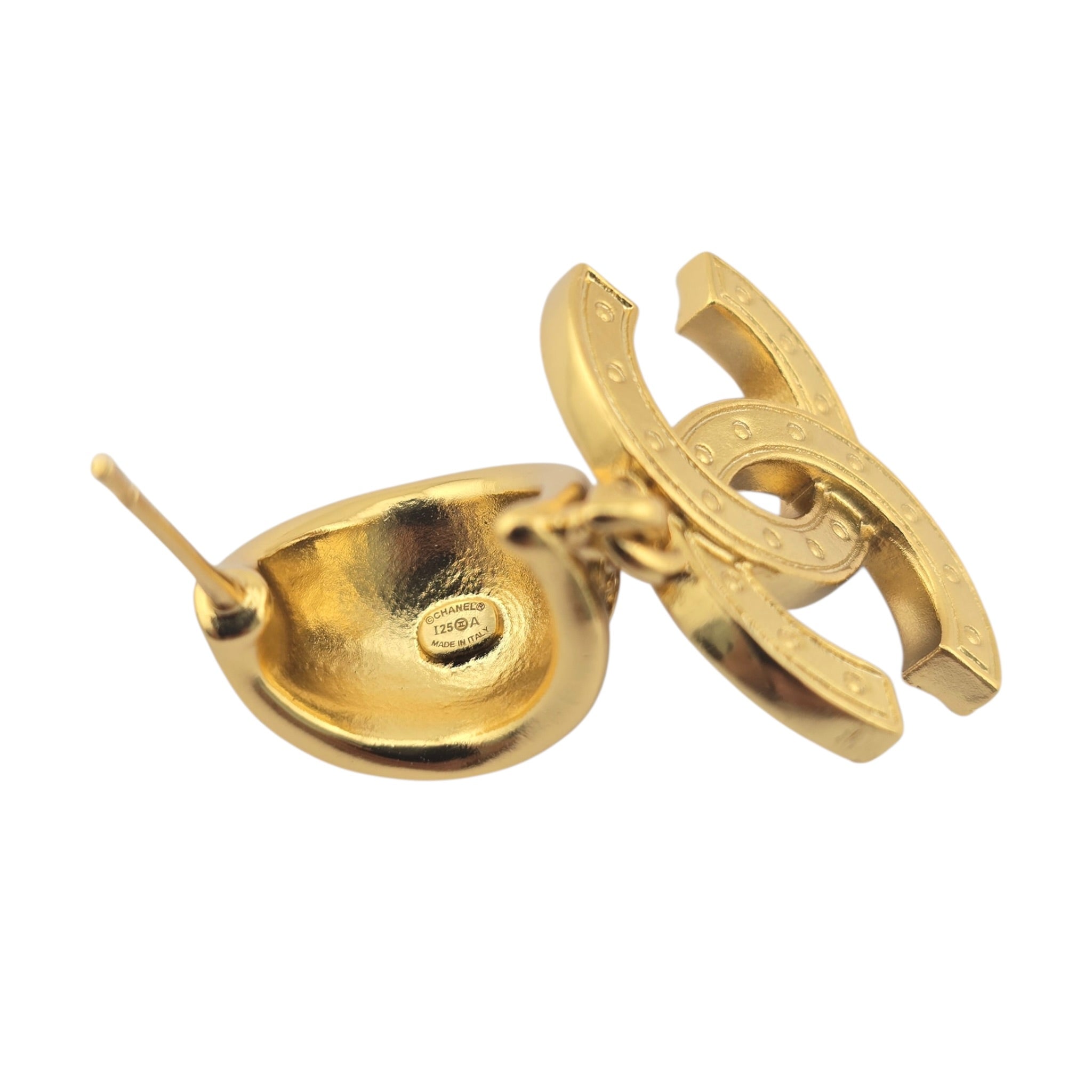 Chanel CC Gold Brown Crystal Earrings 2025 CHANEL