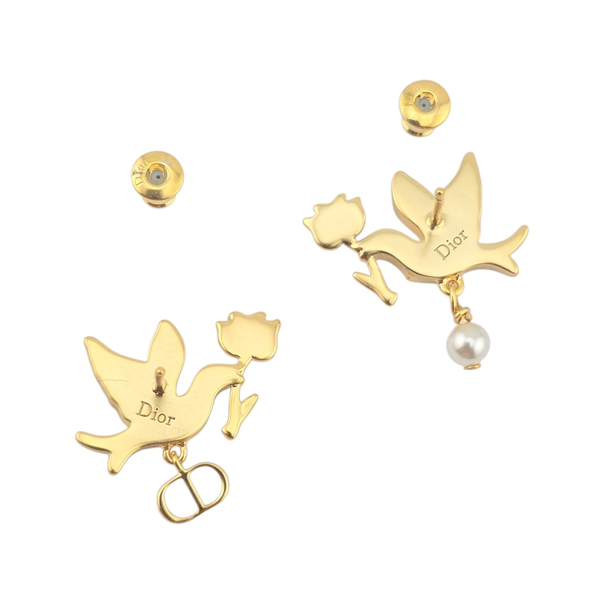 Christian Dior Dioramour Doves & Roses Earrings DIOR