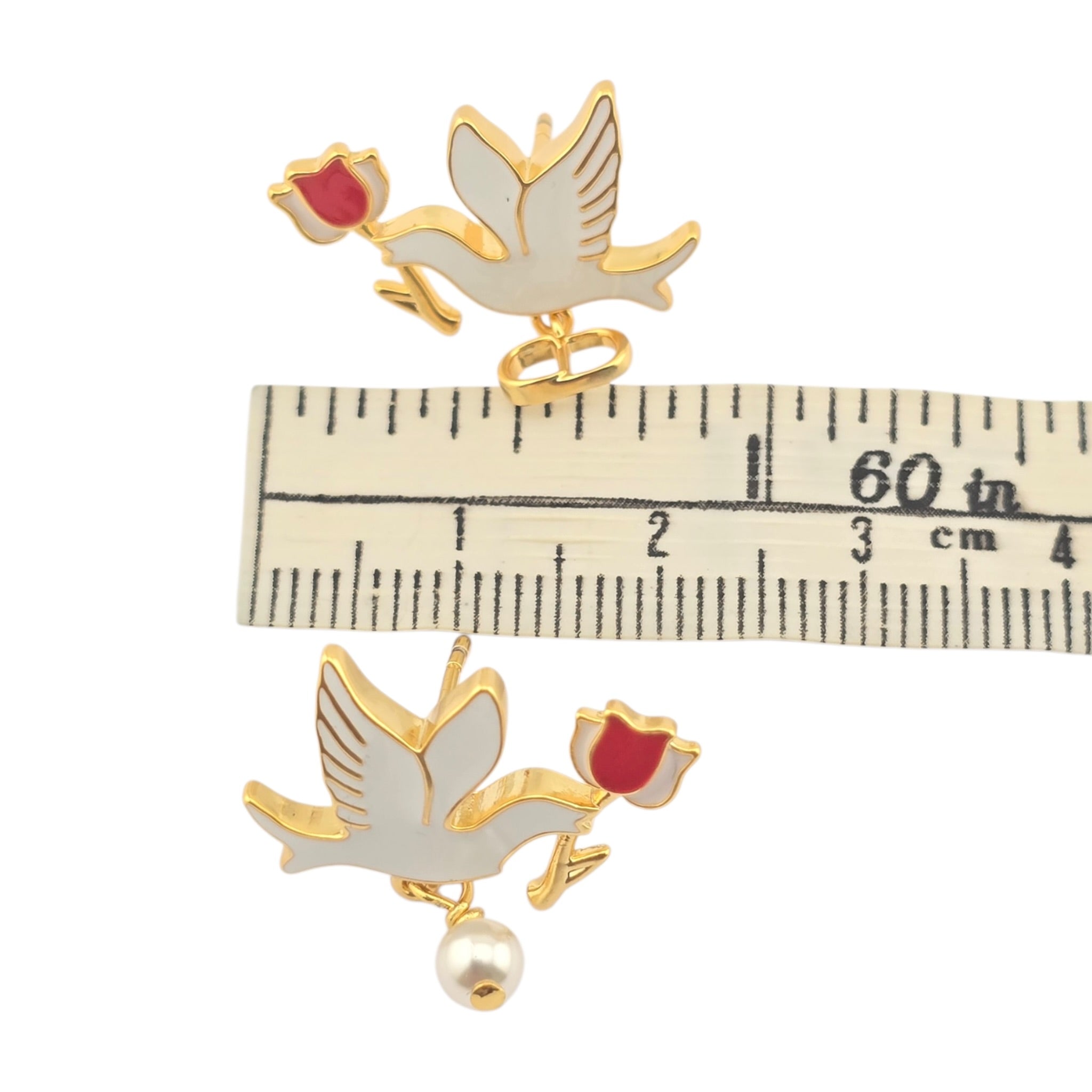 Christian Dior Dioramour Doves & Roses Earrings DIOR