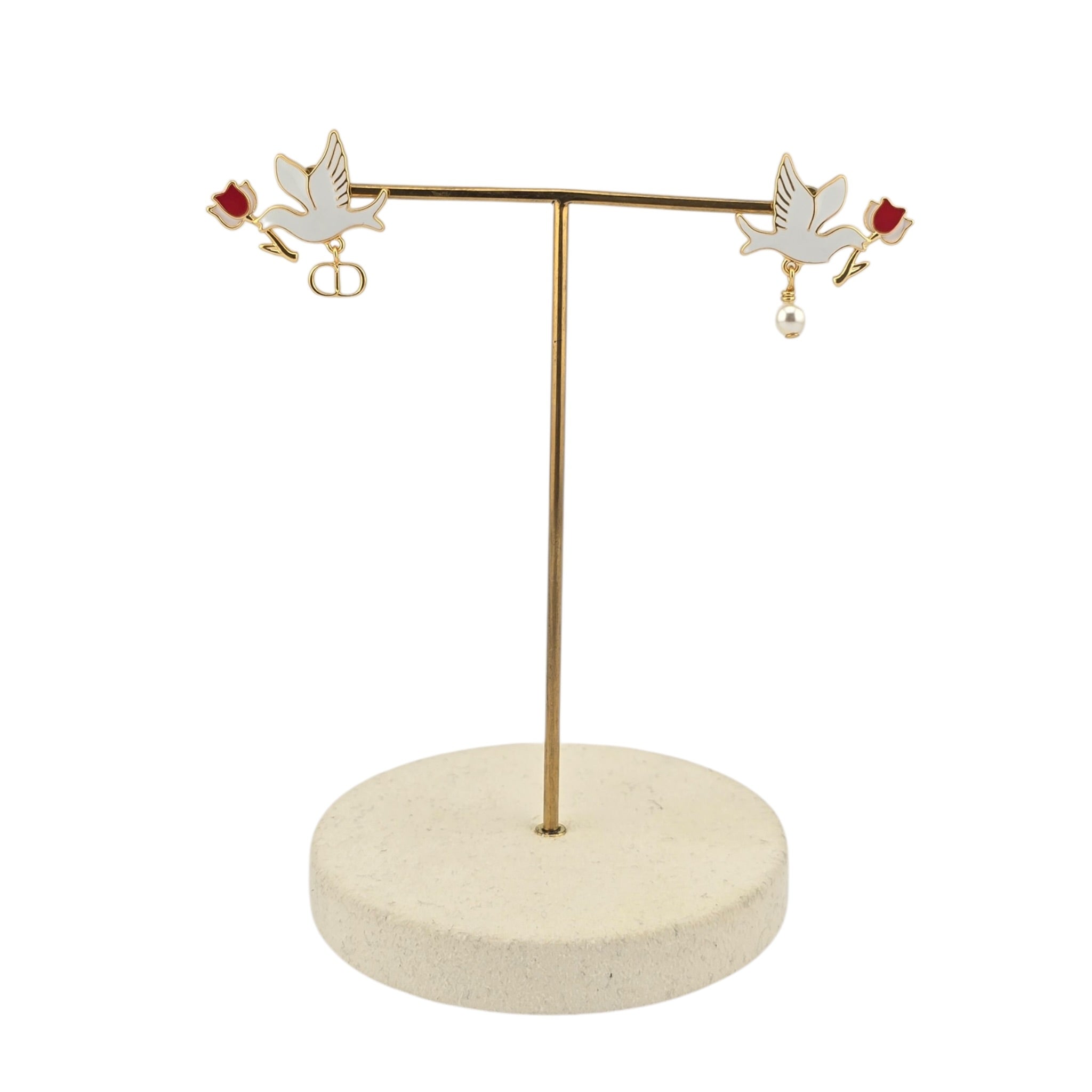 Christian Dior Dioramour Doves & Roses Earrings DIOR