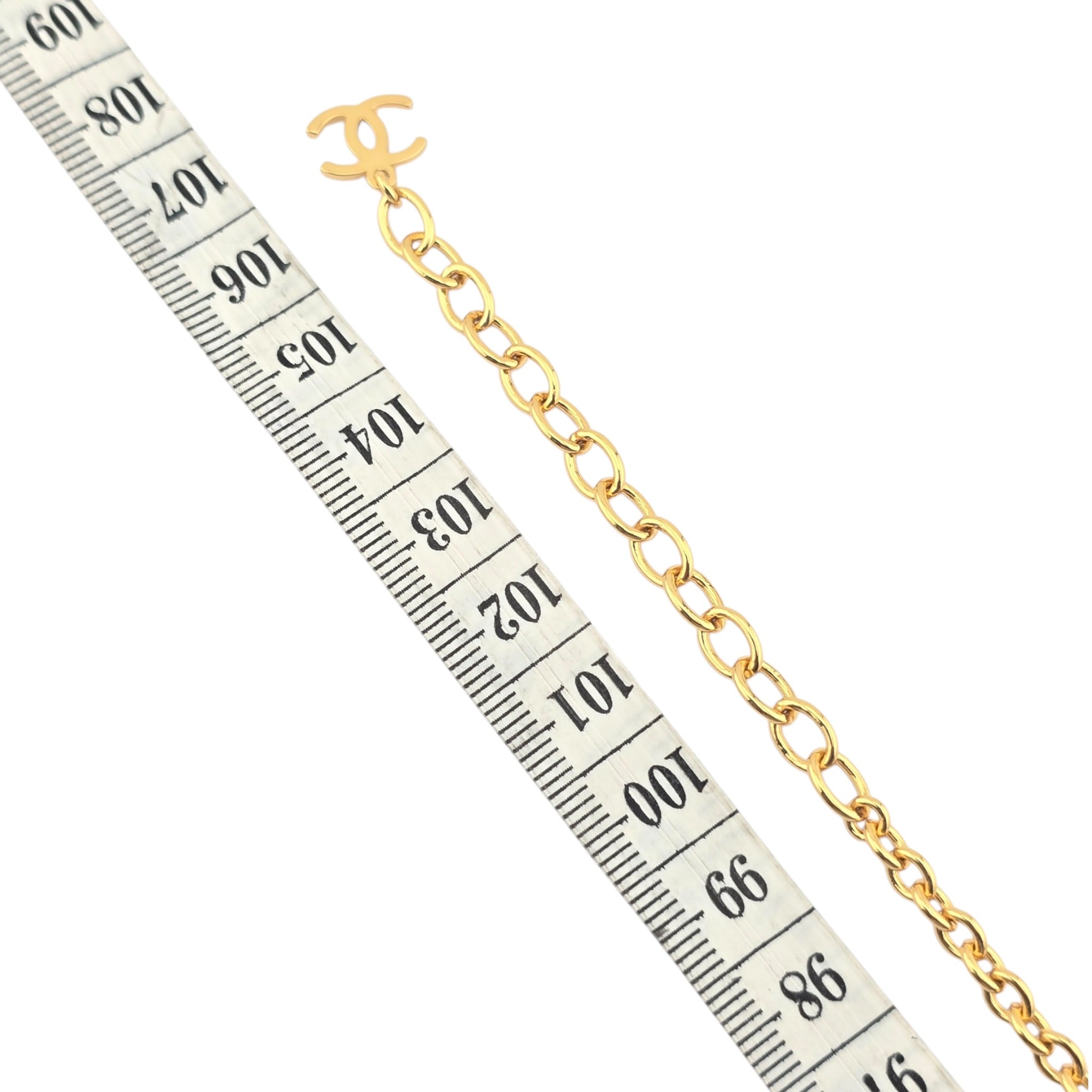 Chanel CC Gold Black Heart Leaf Long Necklace 2025 CHANEL