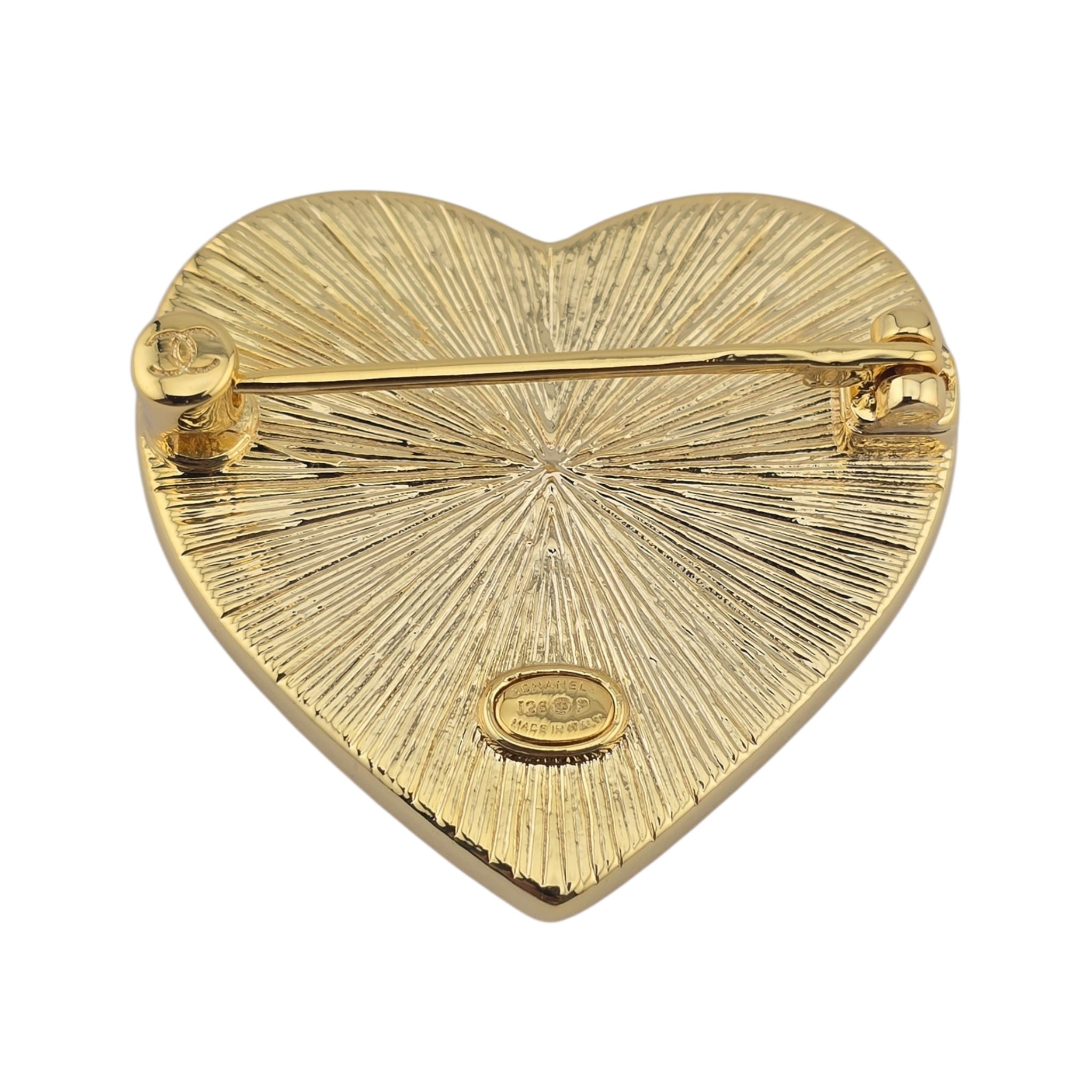 Chanel CC Black Heart Pin Brooch 2026 CHANEL