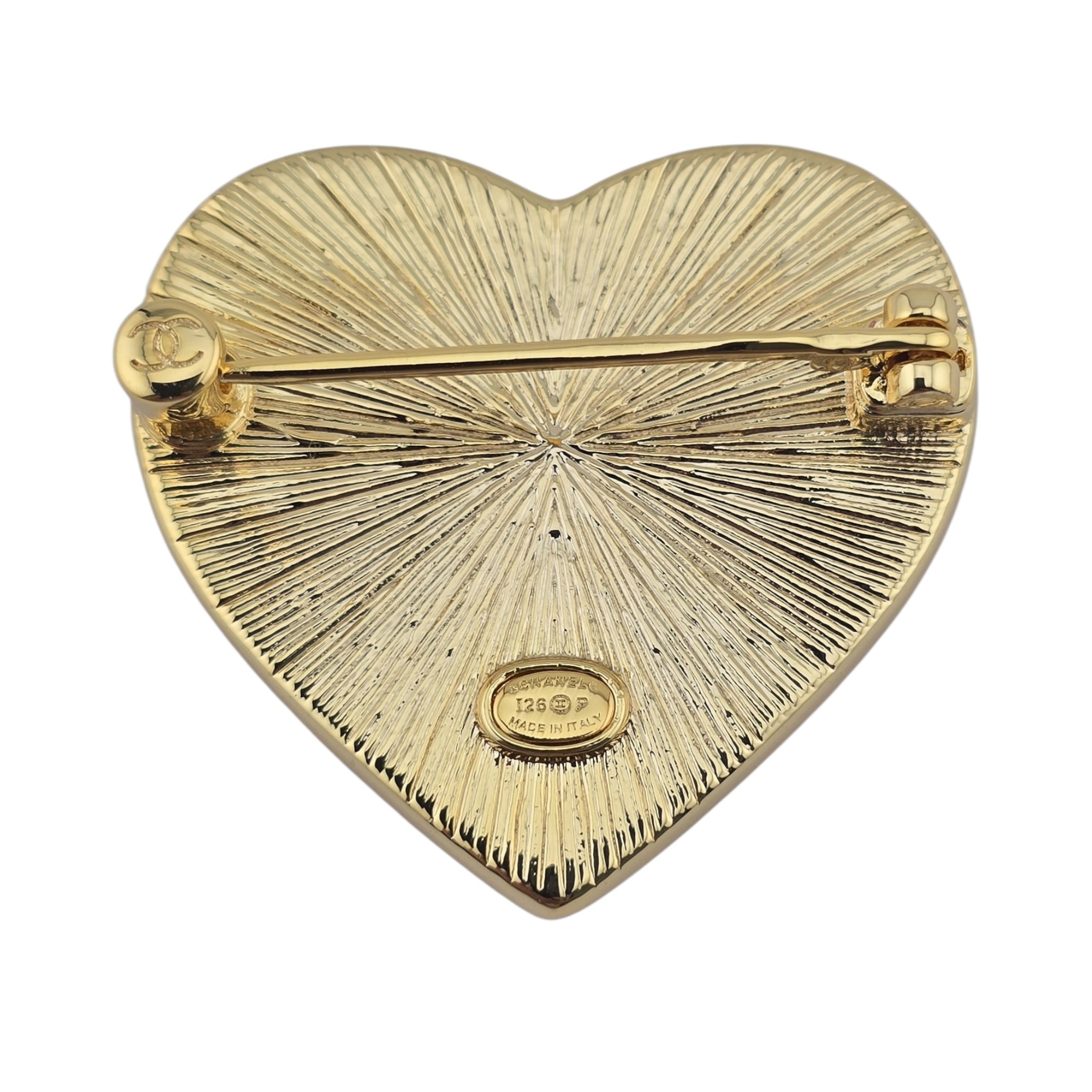 Chanel CC Black Heart Pin Brooch 2026 CHANEL