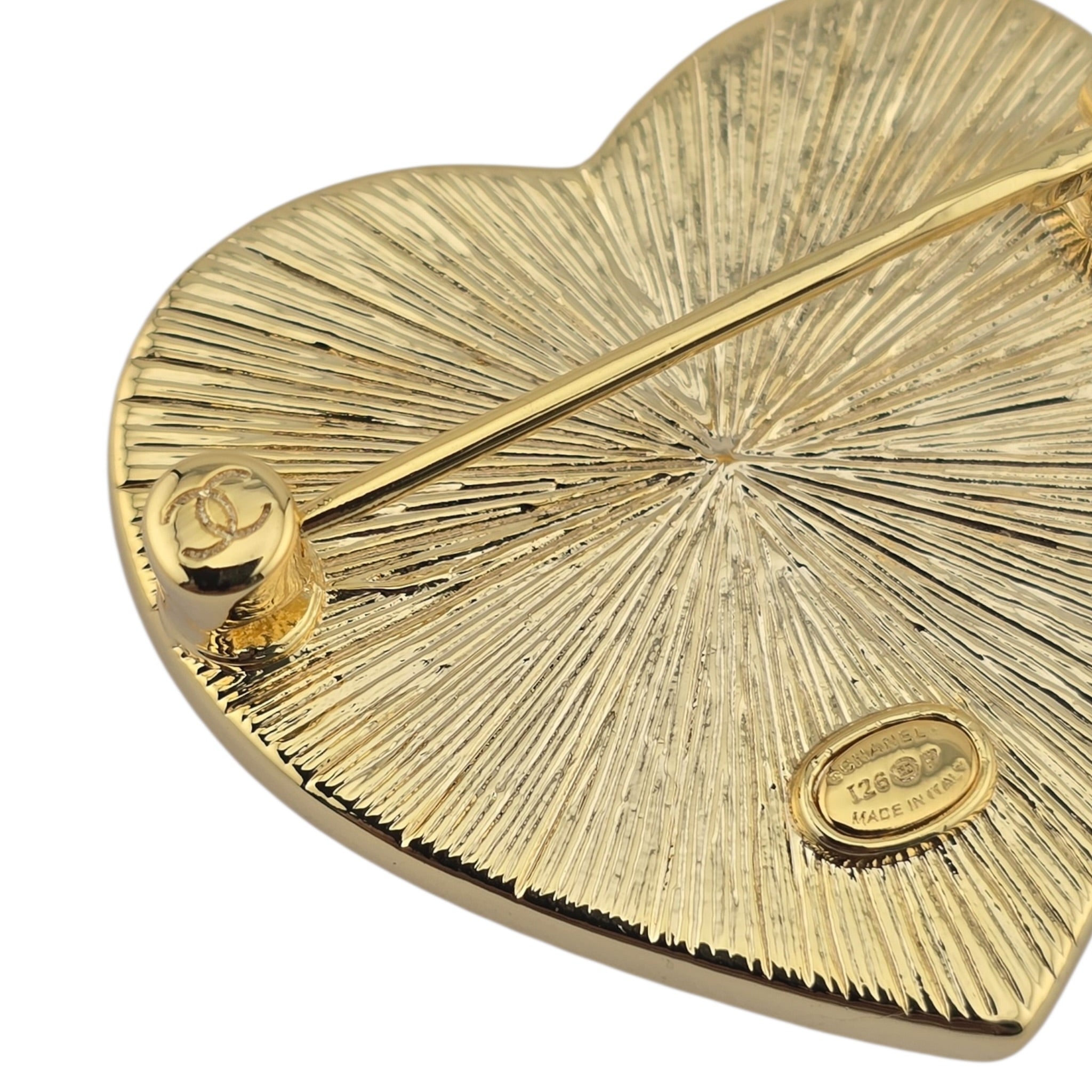 Chanel CC Black Heart Pin Brooch 2026 CHANEL