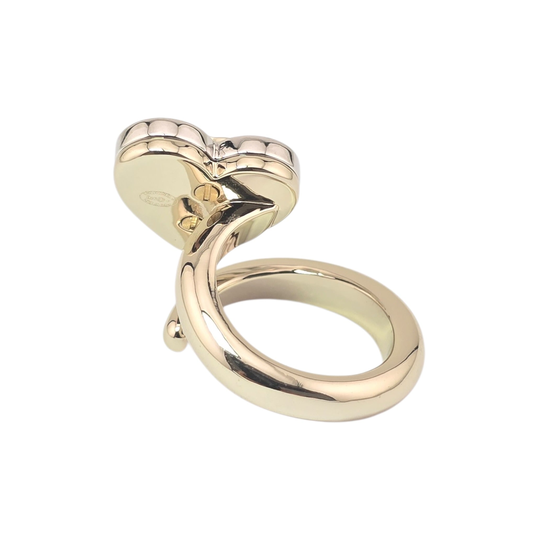 Chanel CC Gold Crystal Heart Ring 2026 CHANEL