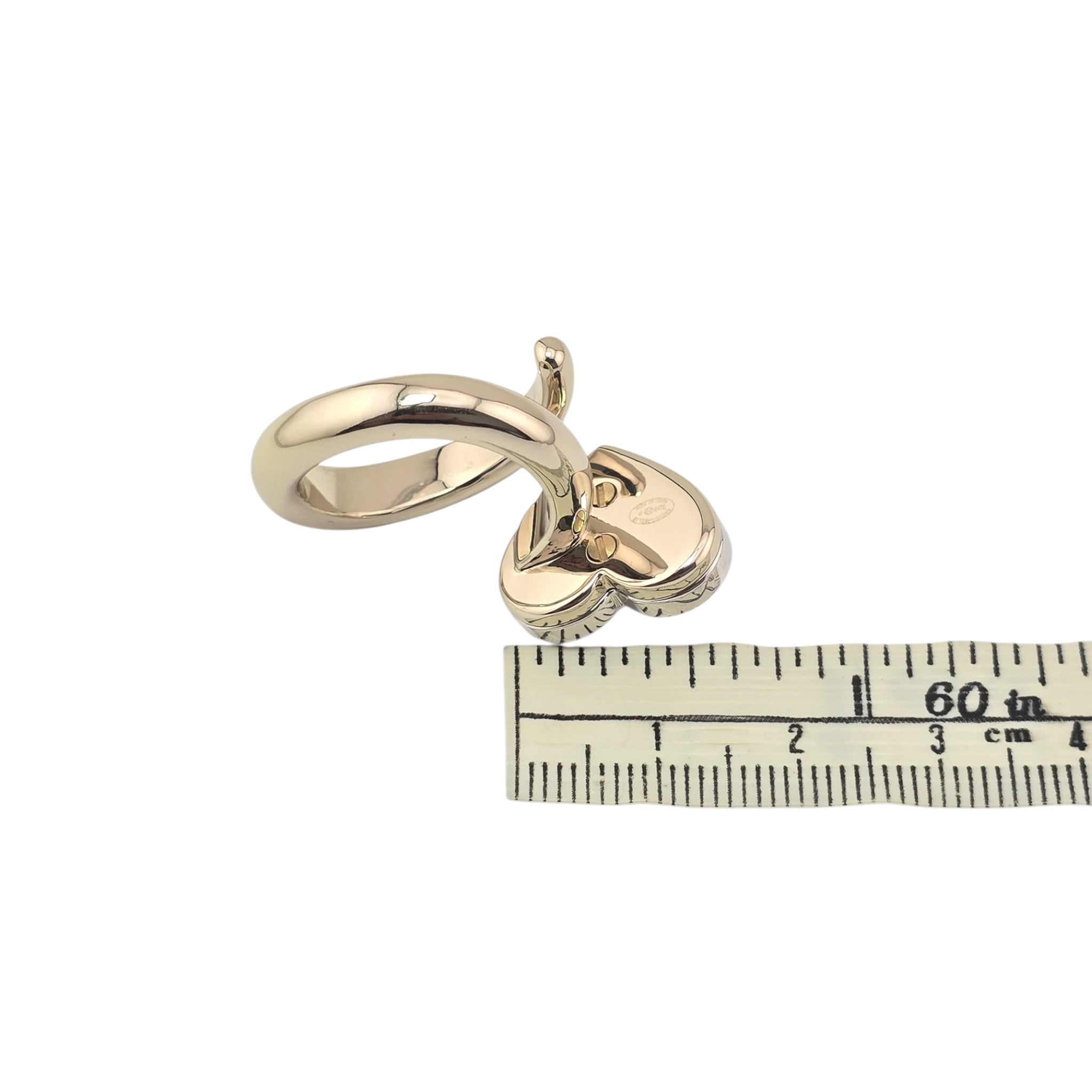 Chanel CC Gold Crystal Heart Ring 2026 CHANEL