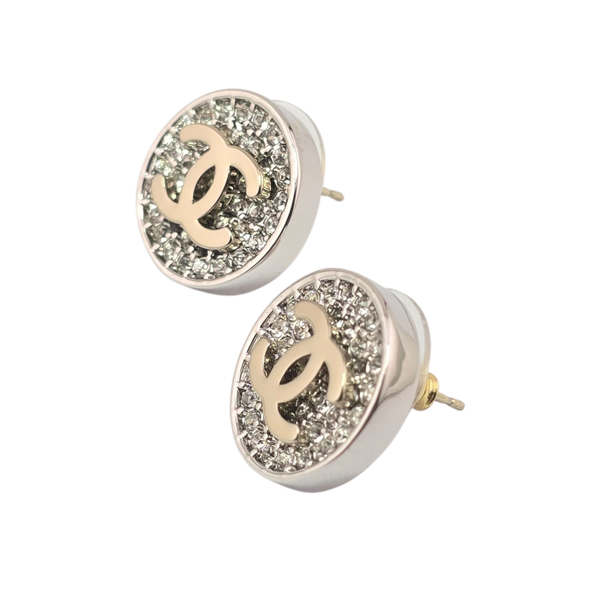 Chanel CC Round Crystal Earrings 2026 CHANEL