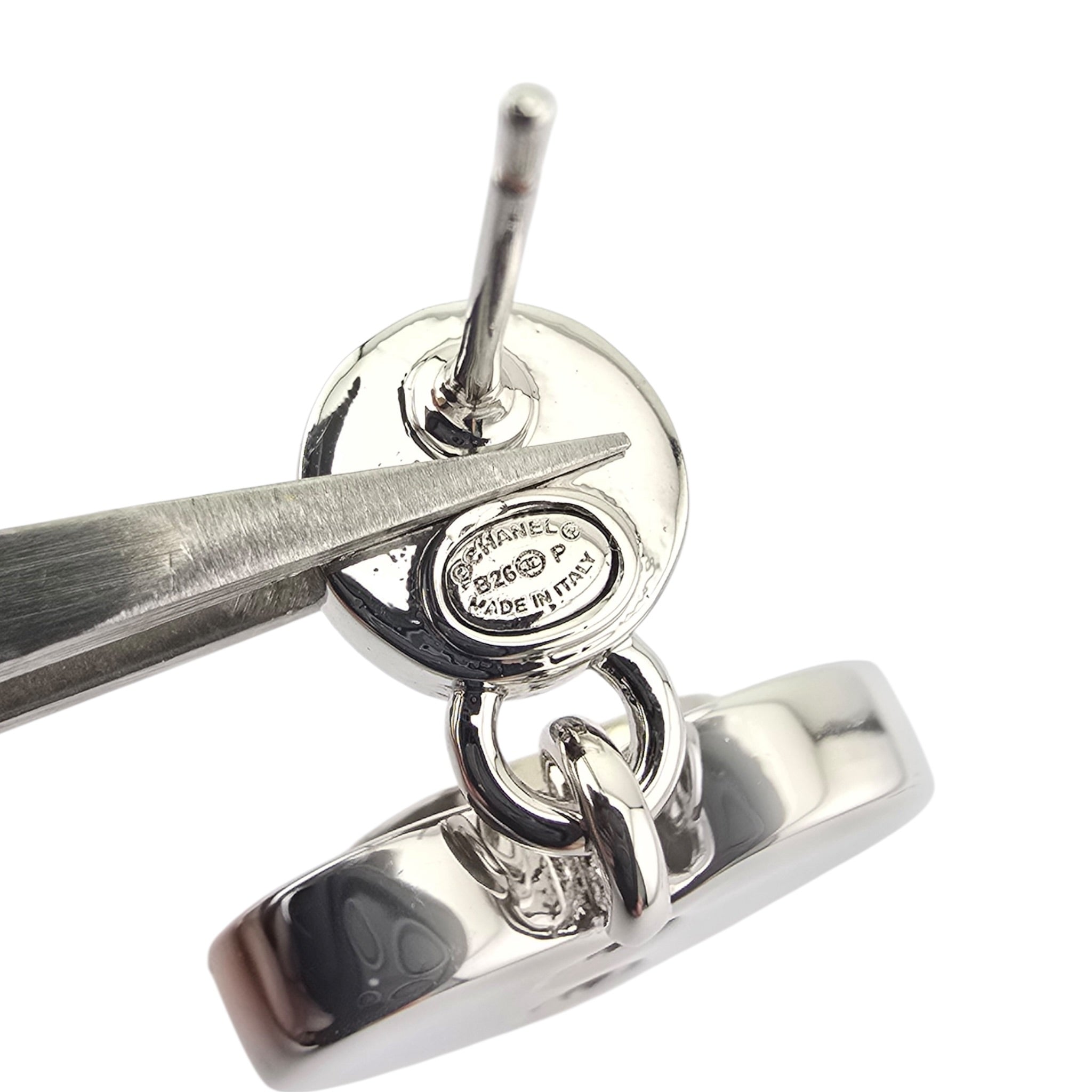 Chanel CC Heart Crystal Drop Earrings 2026 CHANEL