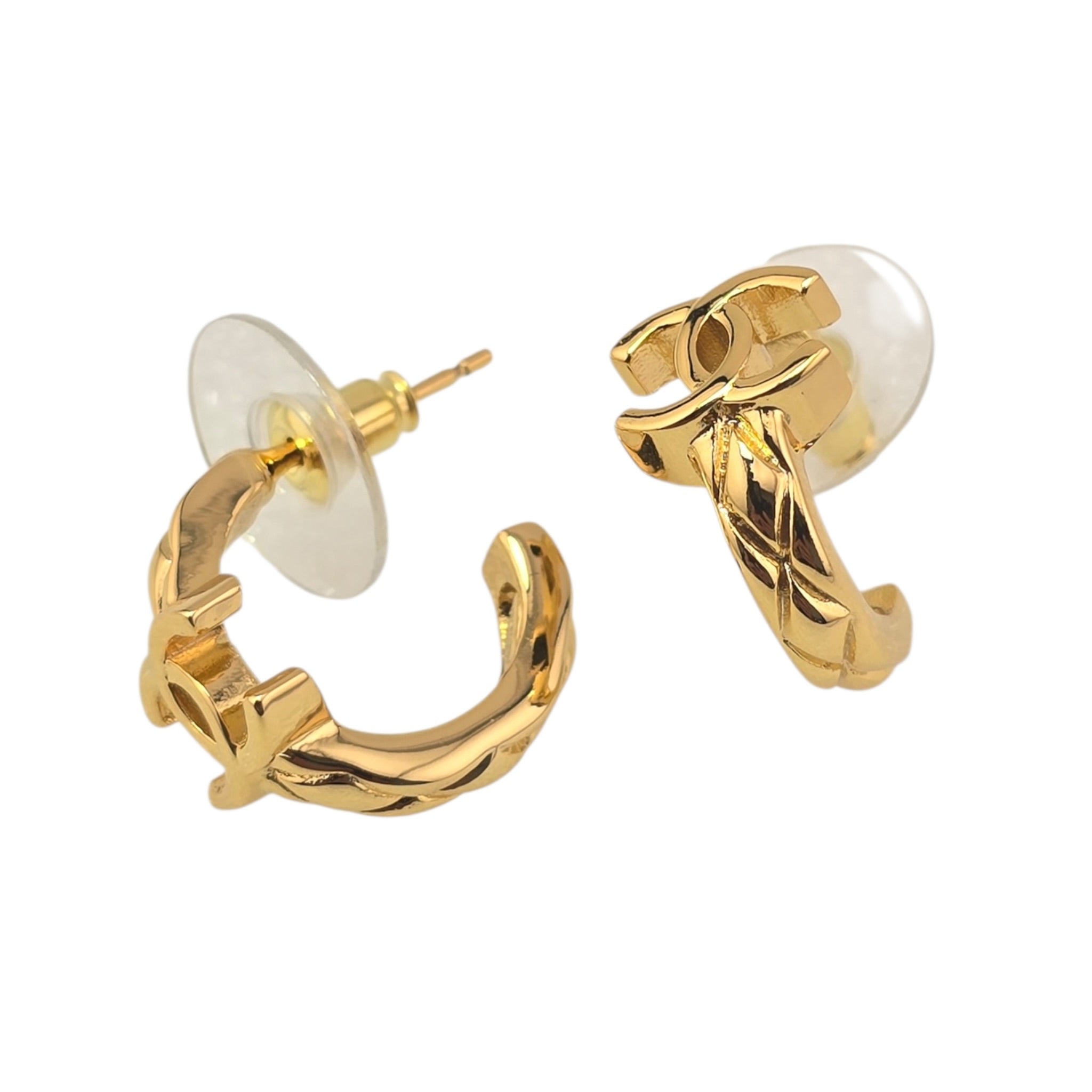 Chanel CC Gold Hoop Earrings 2026 CHANEL