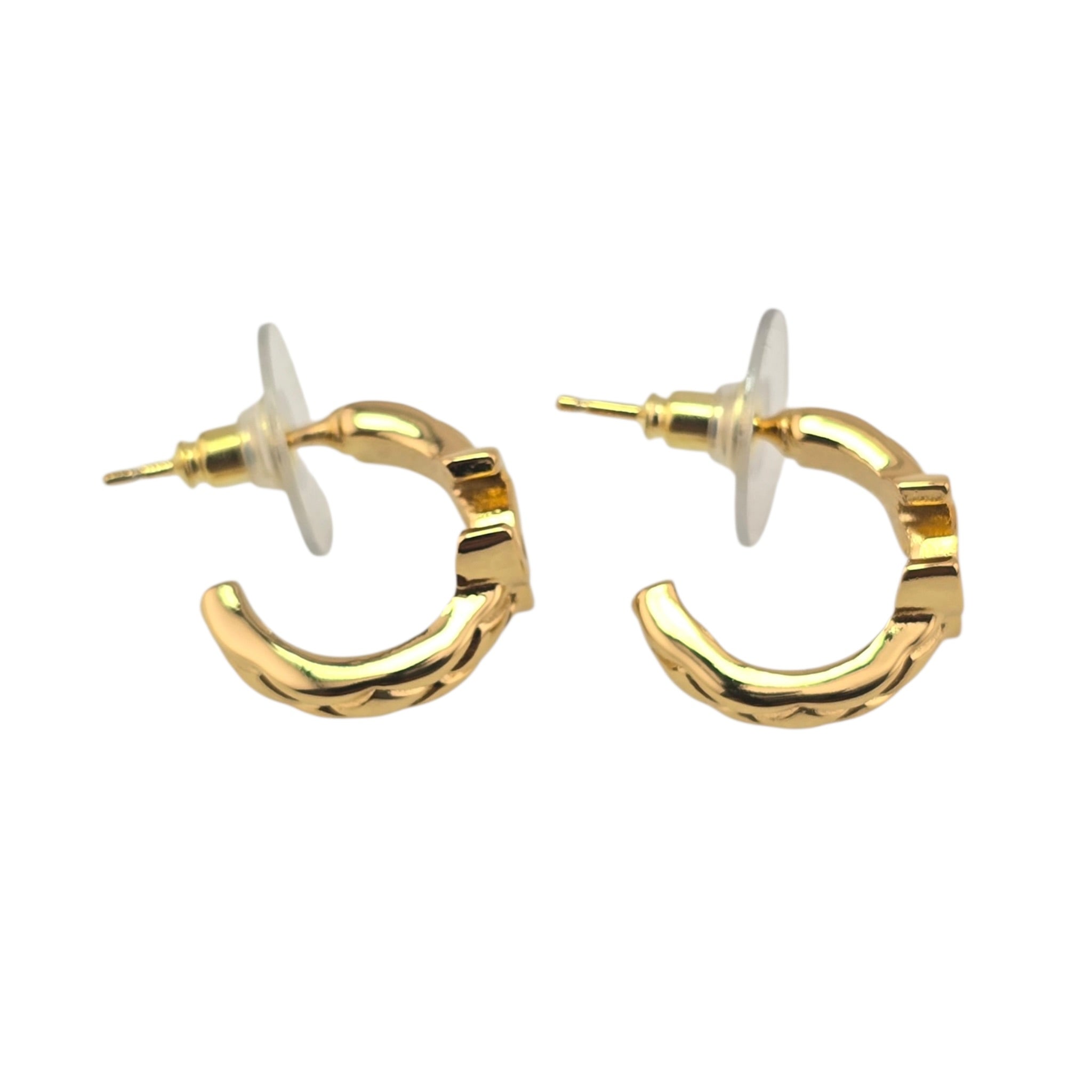 Chanel CC Gold Hoop Earrings 2026 CHANEL