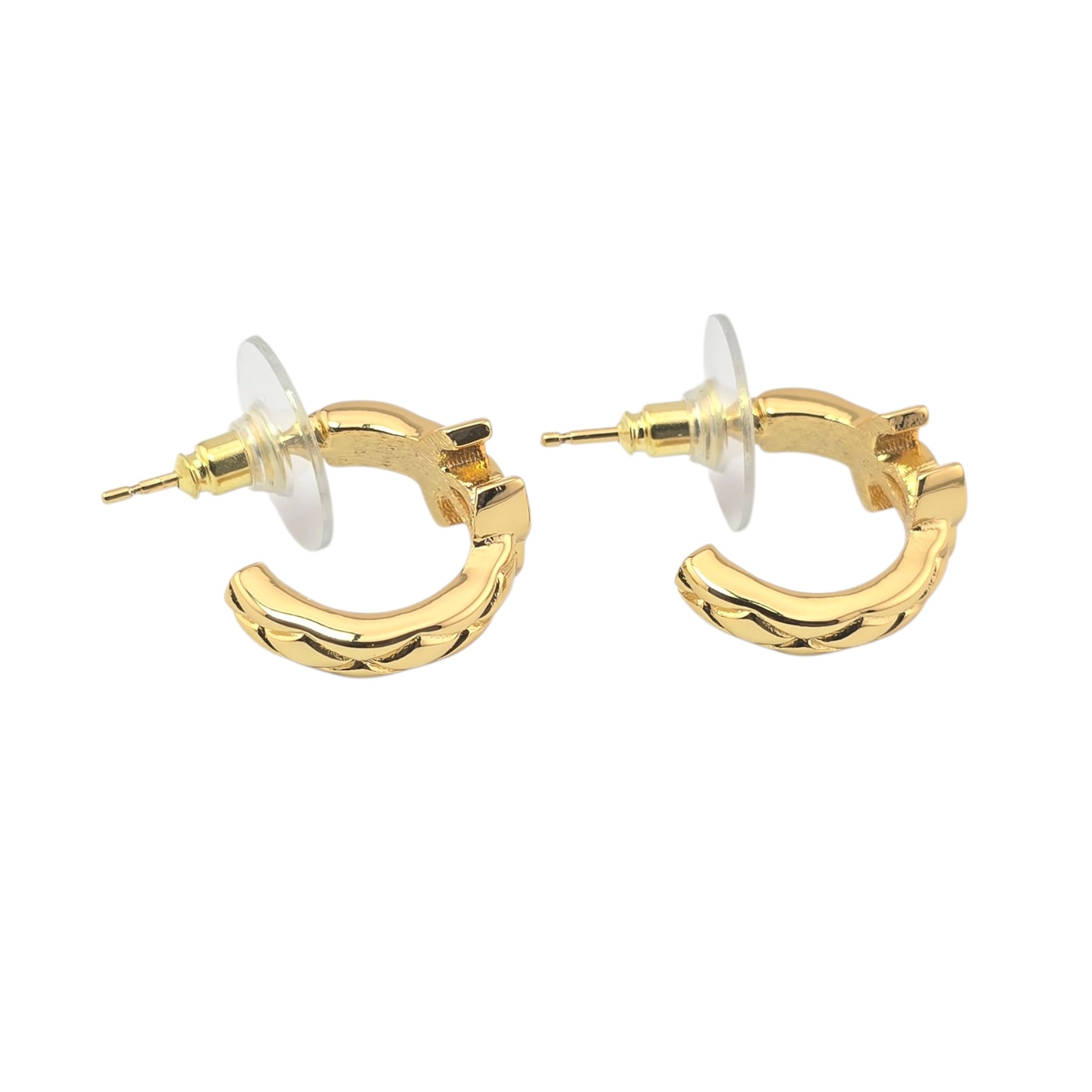 Chanel CC Gold Hoop Earrings 2026 CHANEL