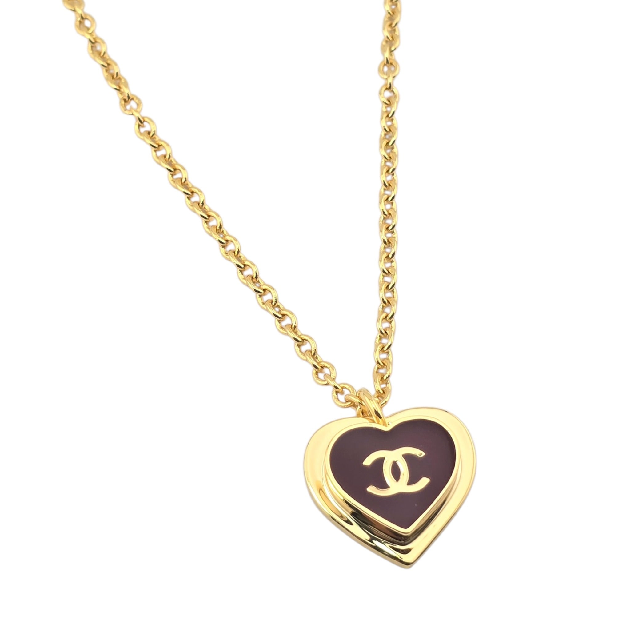 Chanel CC Red Heart Necklace 2026 CHANEL